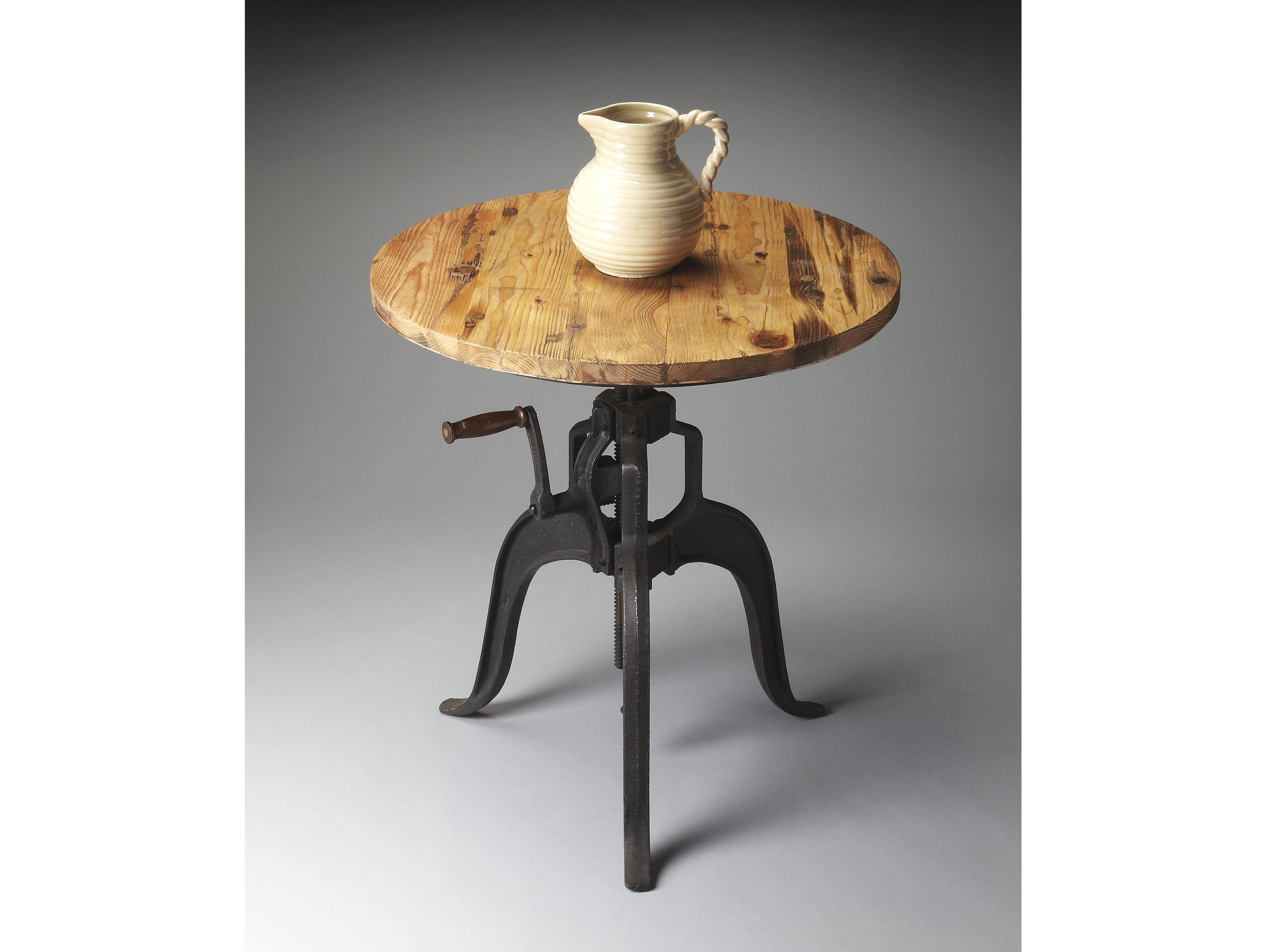 Butler Albert Metalworks Round Wood Bar Table