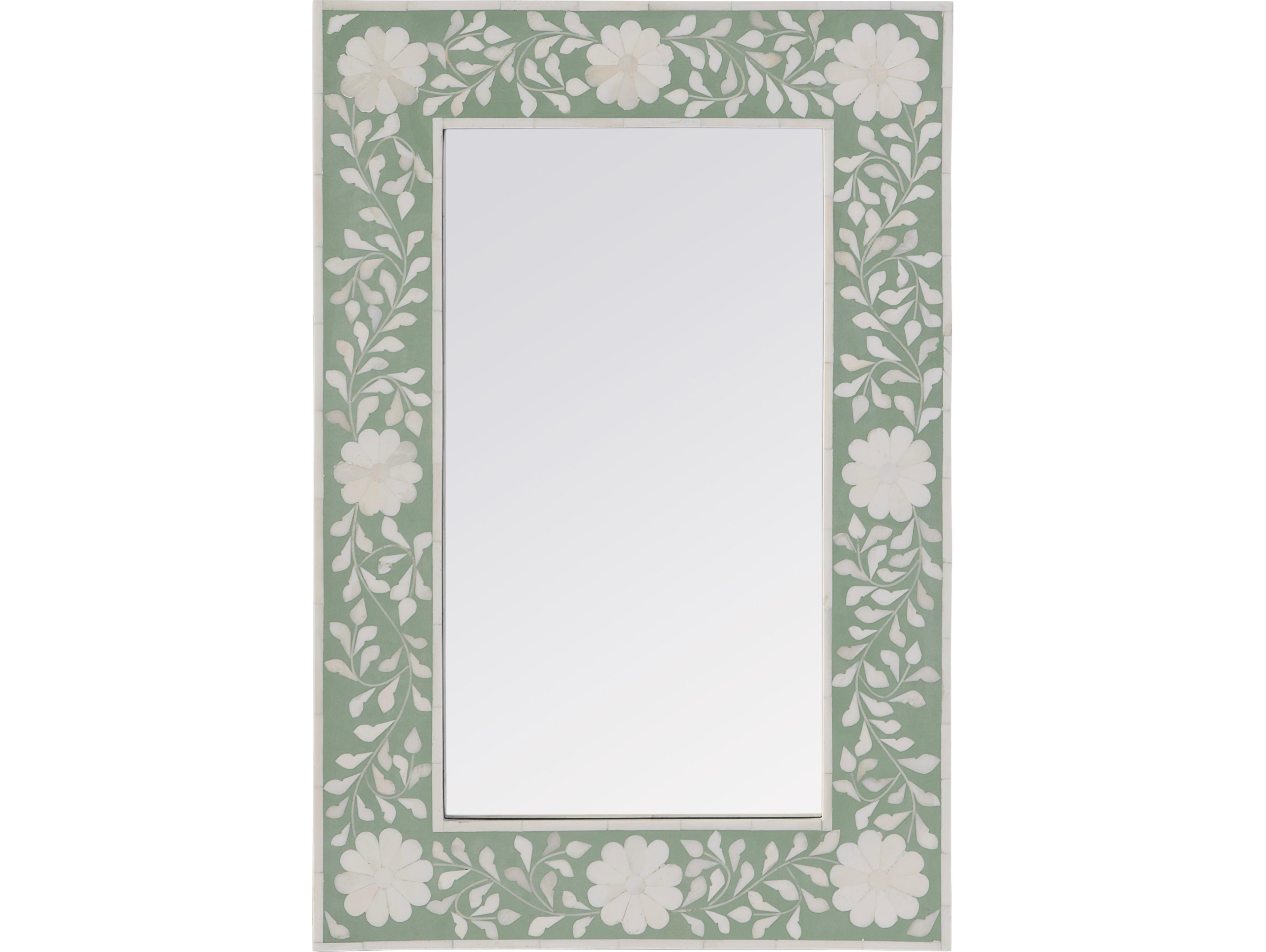 Butler Vivienne Green Bone Rectangular Wall Mirror