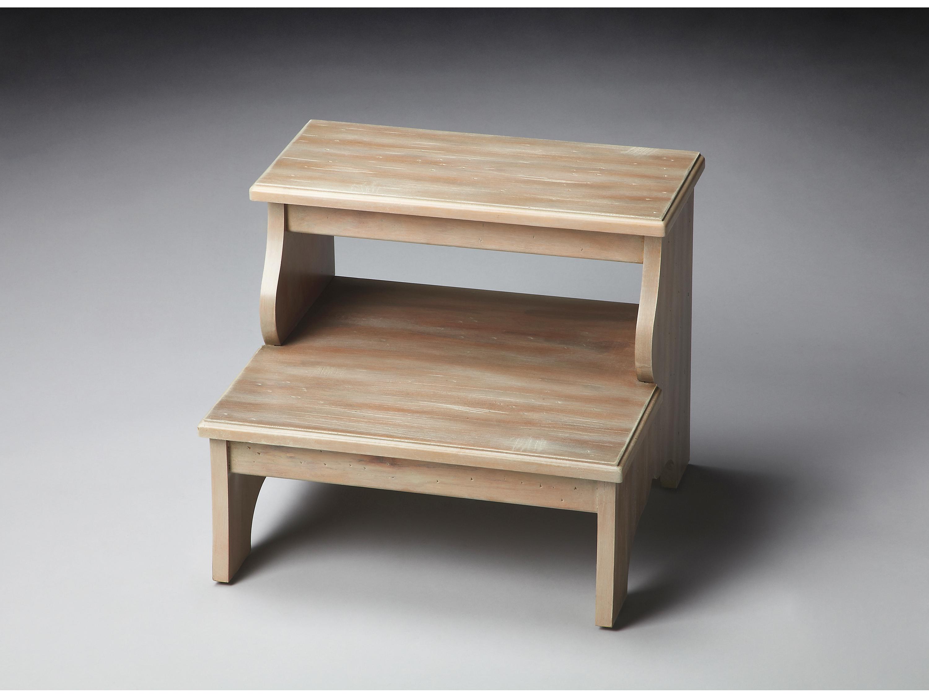 Butler Melrose Driftwood Beige Accent Stool