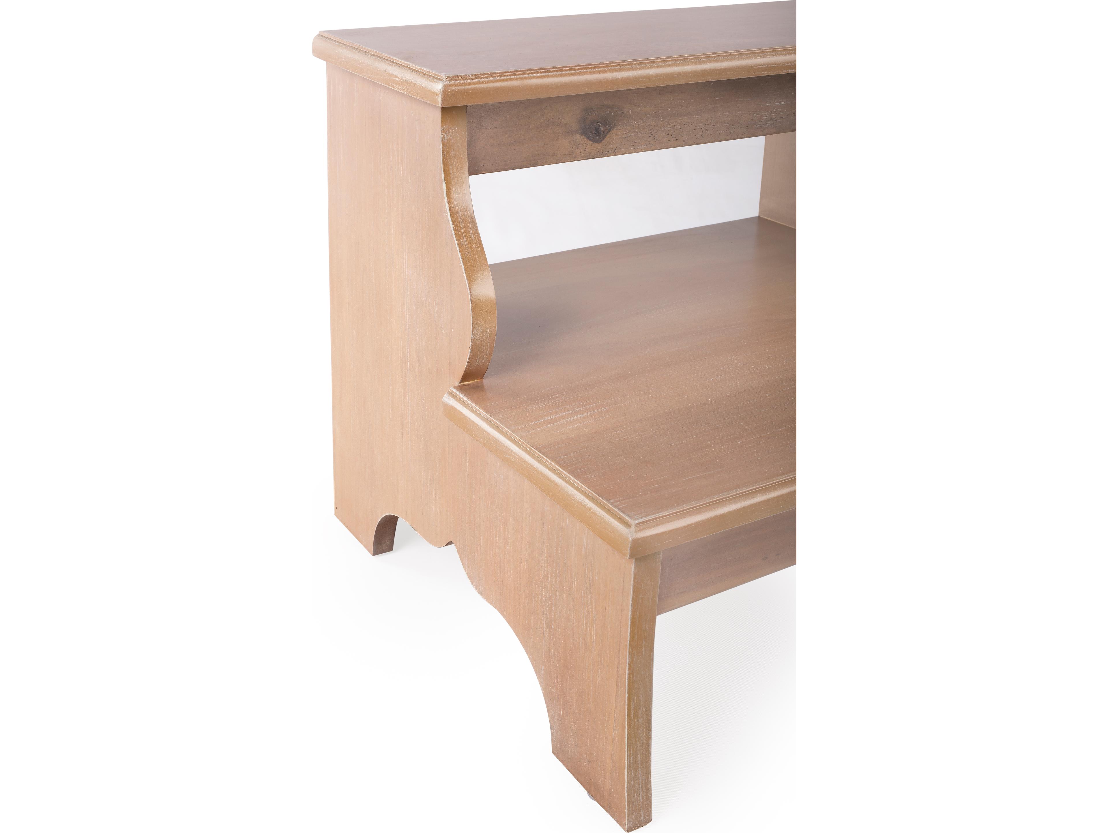 Butler Melrose Driftwood Beige Accent Stool