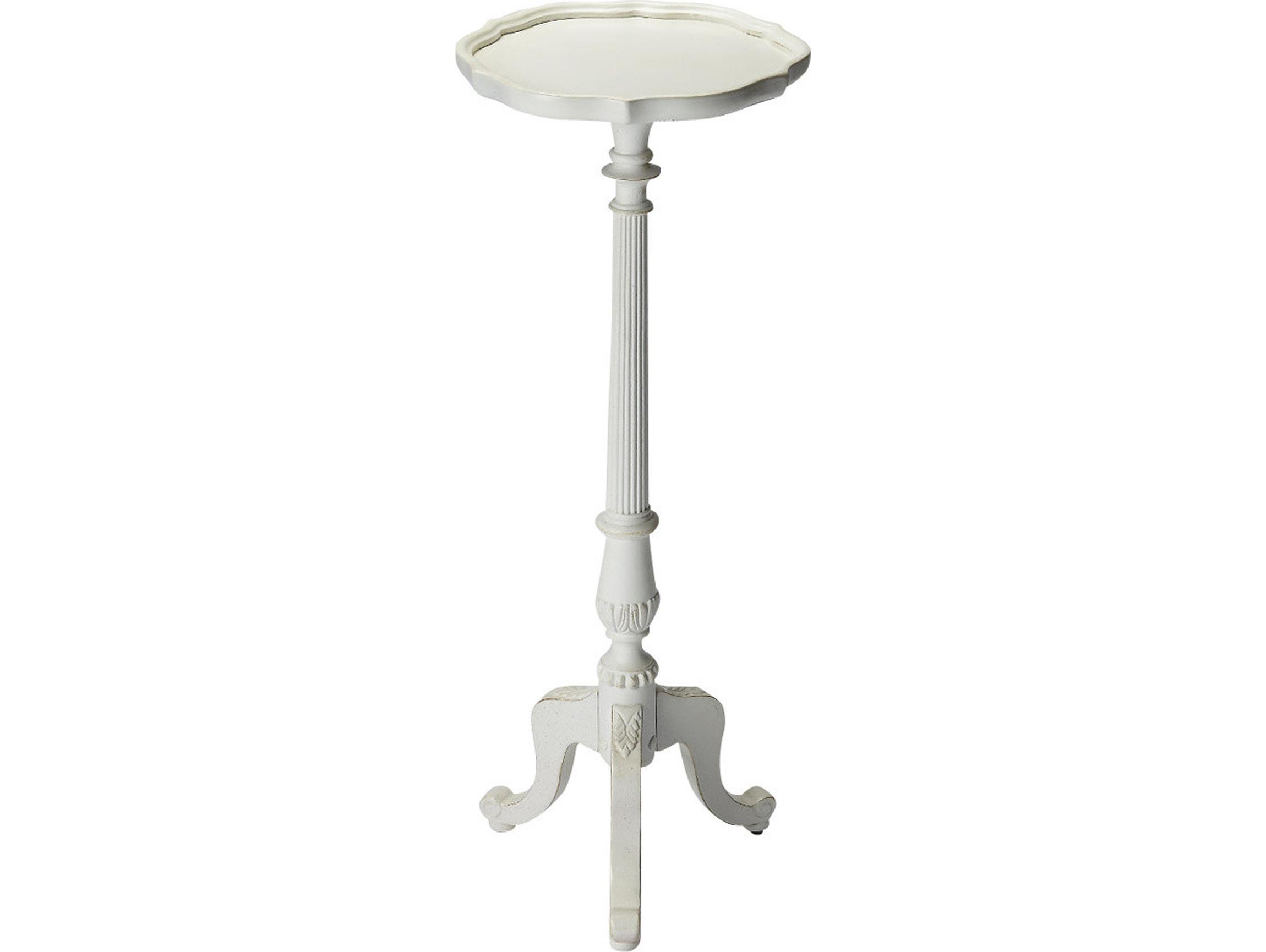 Butler Chatsworth Round Wood Cottage White End Table