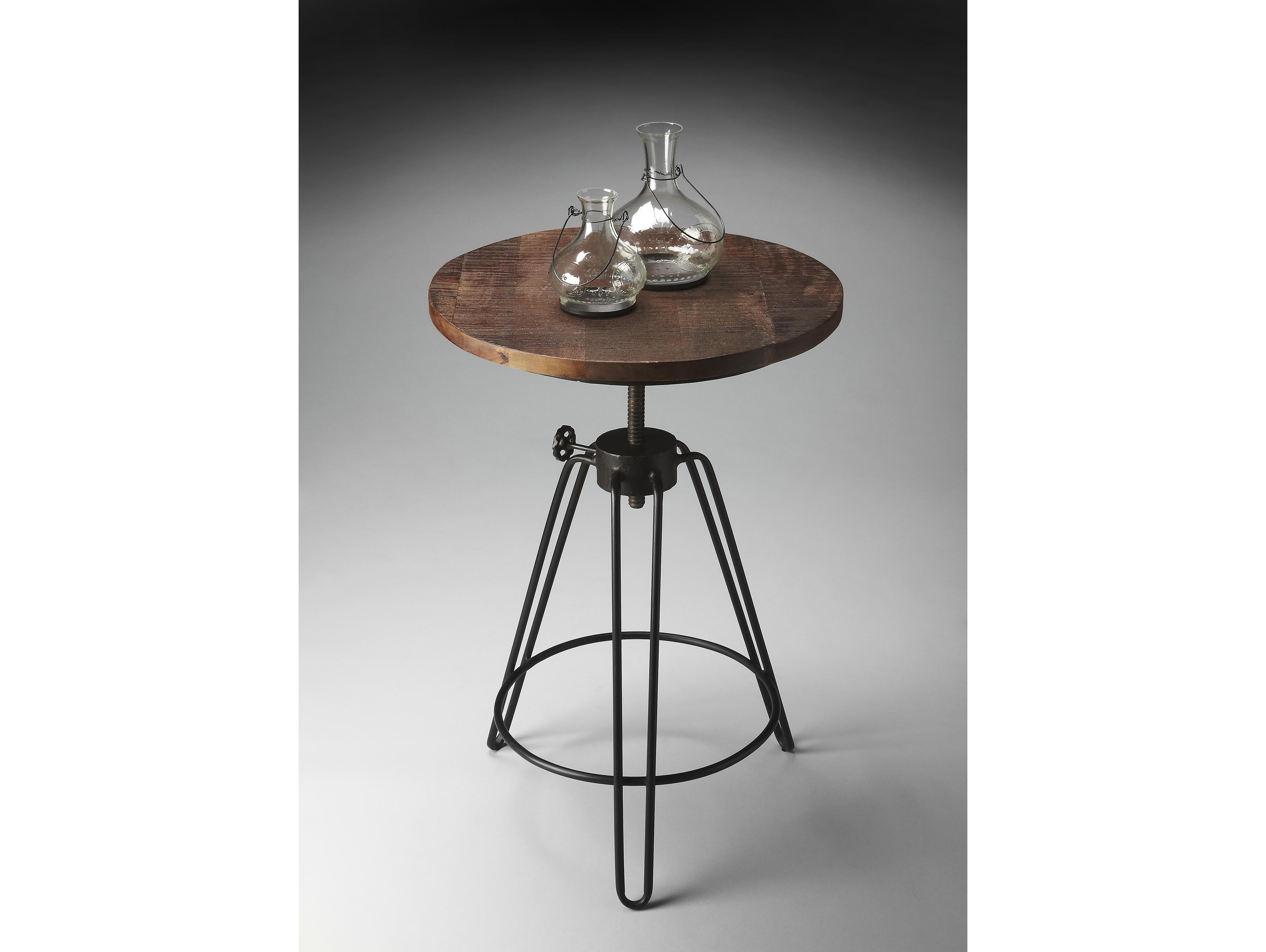 Butler Trenton Round Wood Metalworks End Table