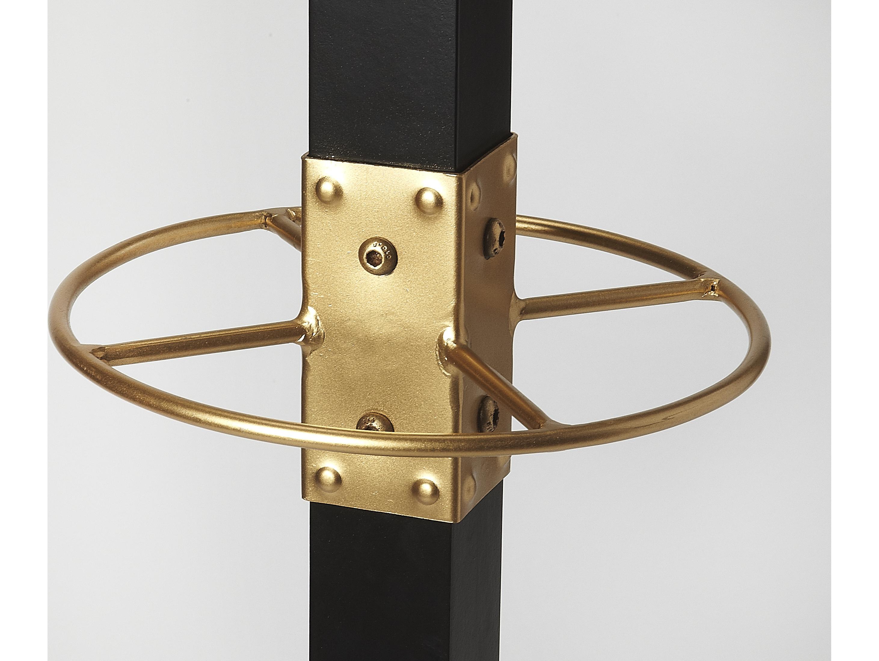 Butler Logan Square Rubbed Black Coat Rack with Umbrella Holder