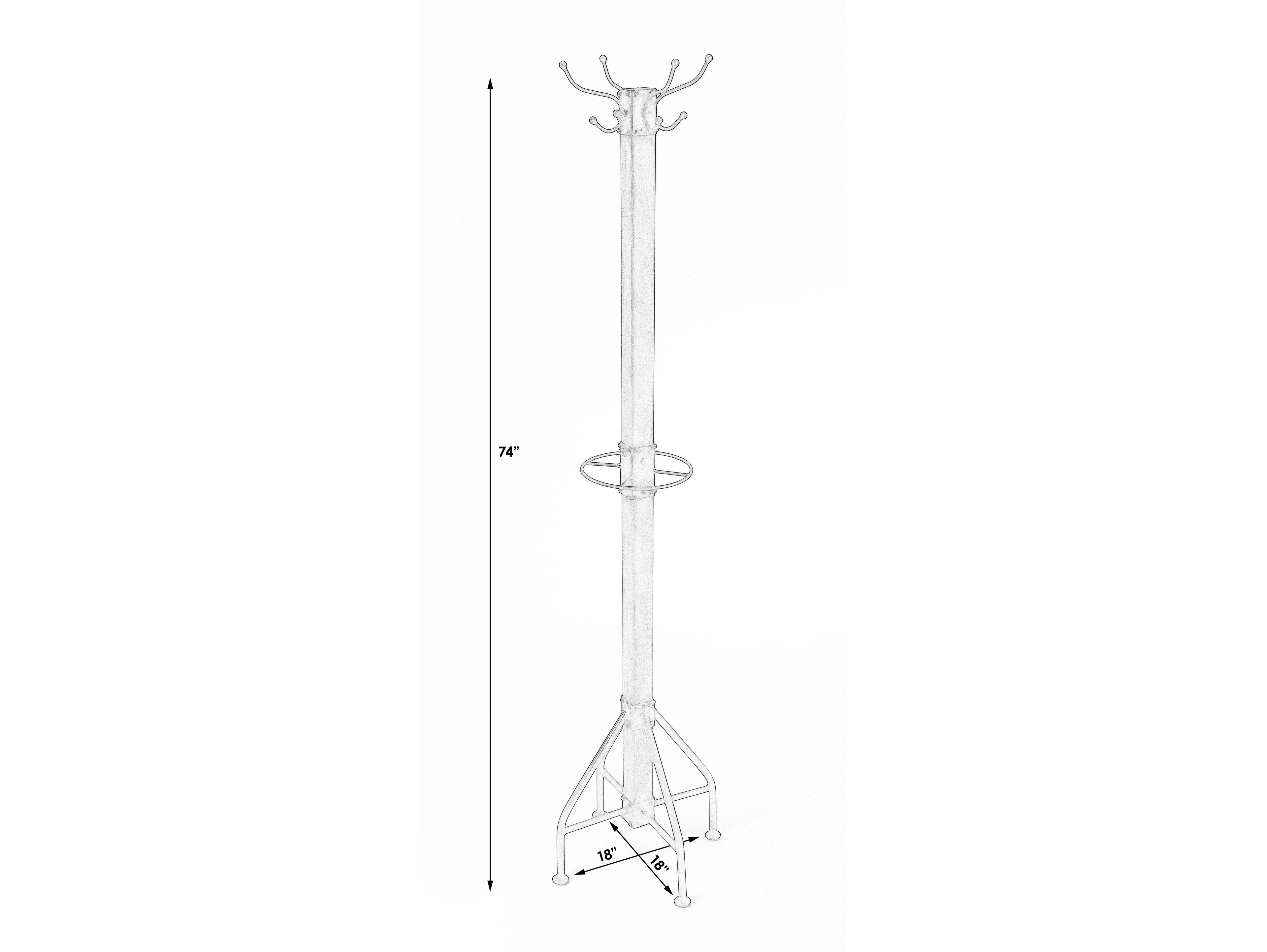 Butler Logan Square Gray Coat Rack with Umbrella Holder