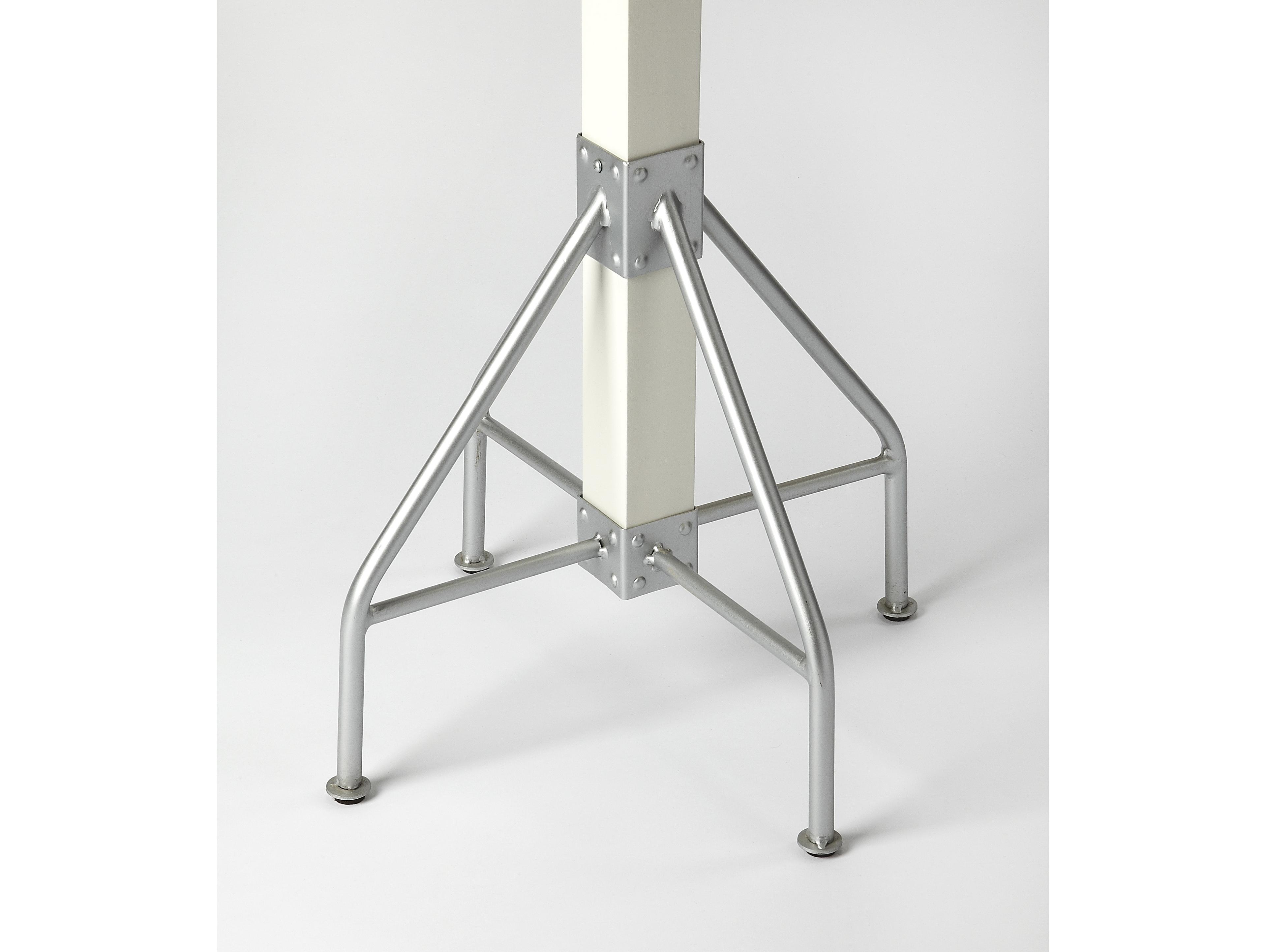 Butler Logan Square Antique White Coat Rack with Umbrella Holder