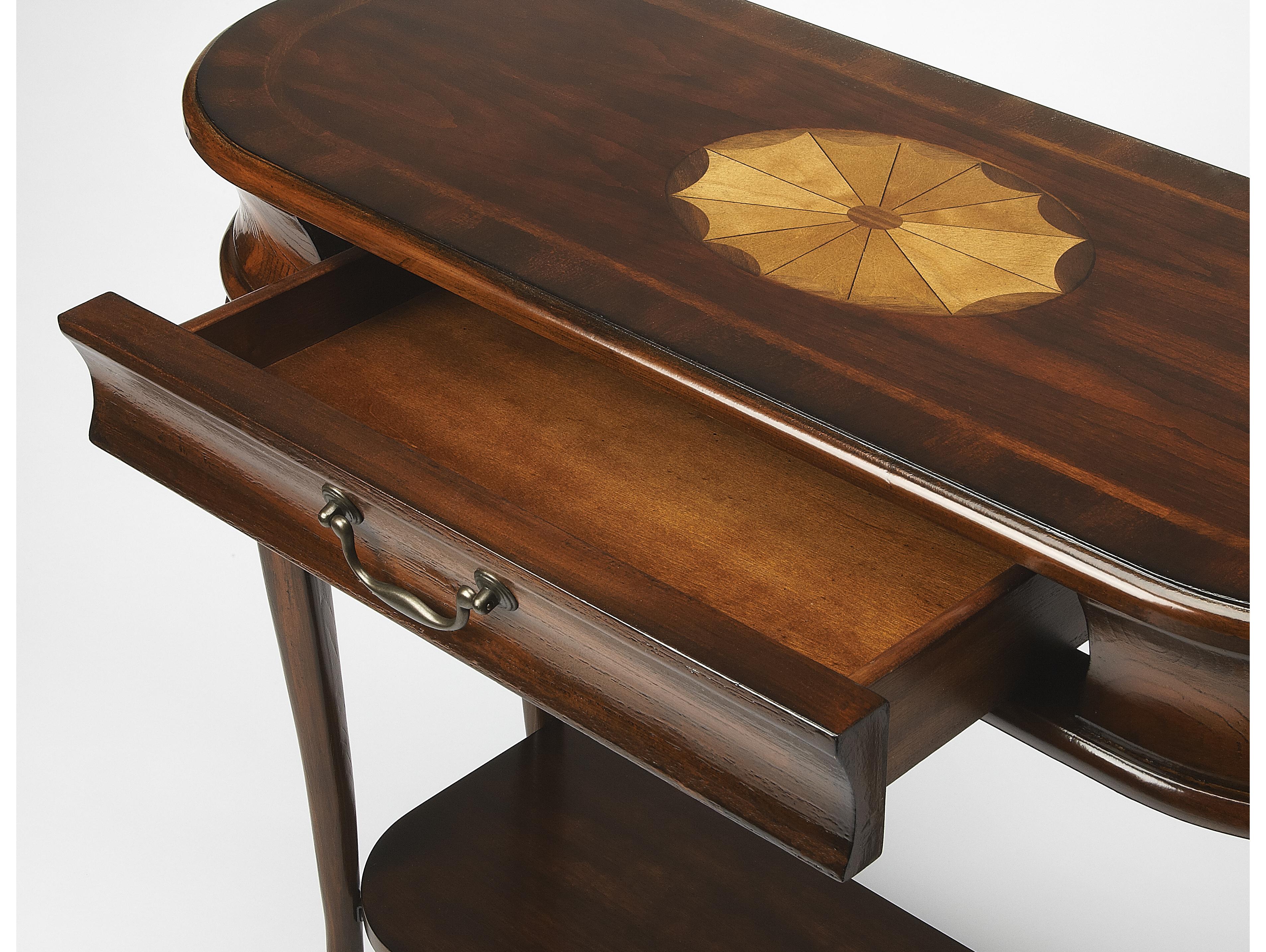 Butler Ridgeland Demilune Wood Cherry Console Table