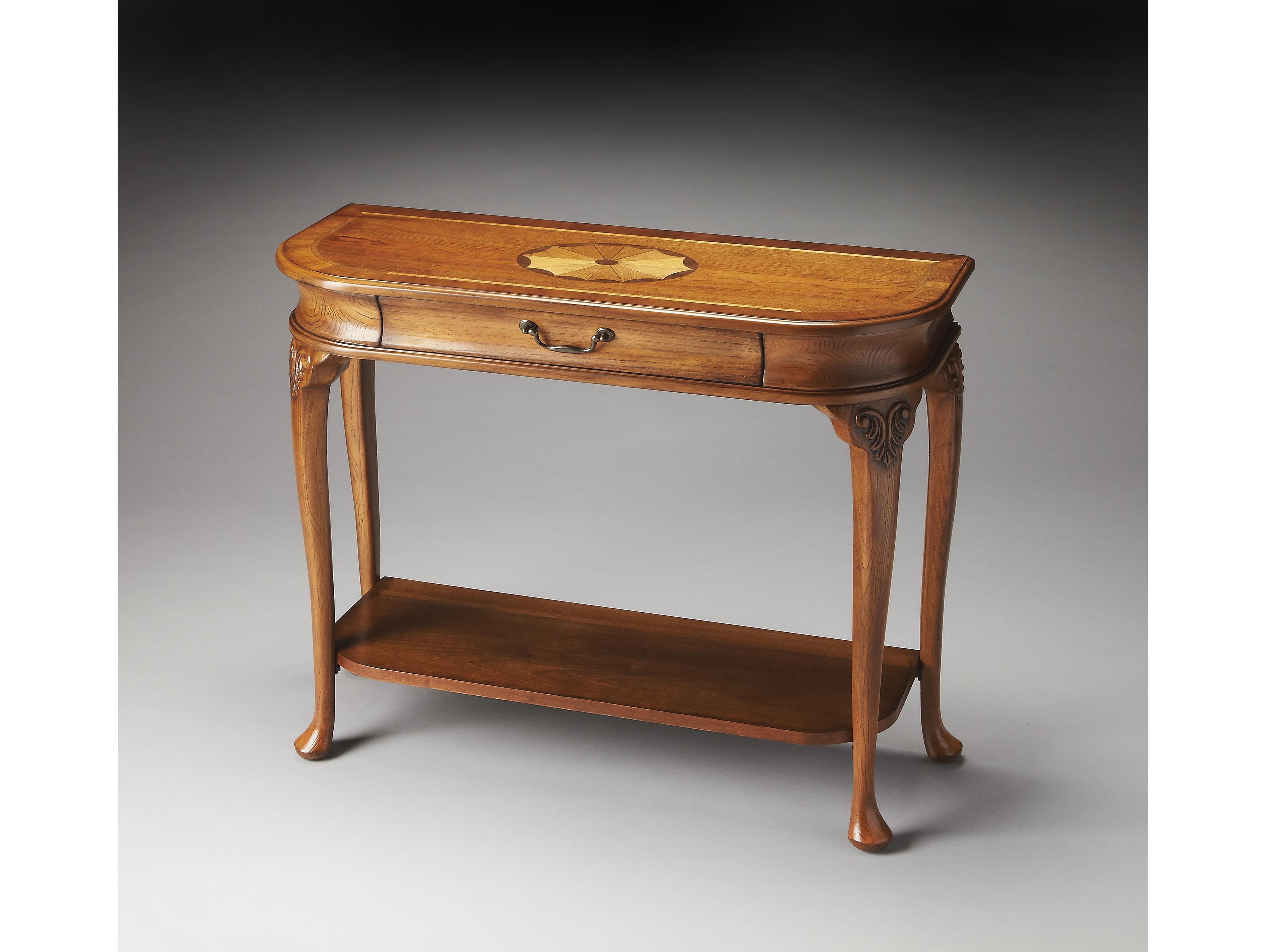 Butler Ridgeland Demilune Wood Olive Ash Console Table