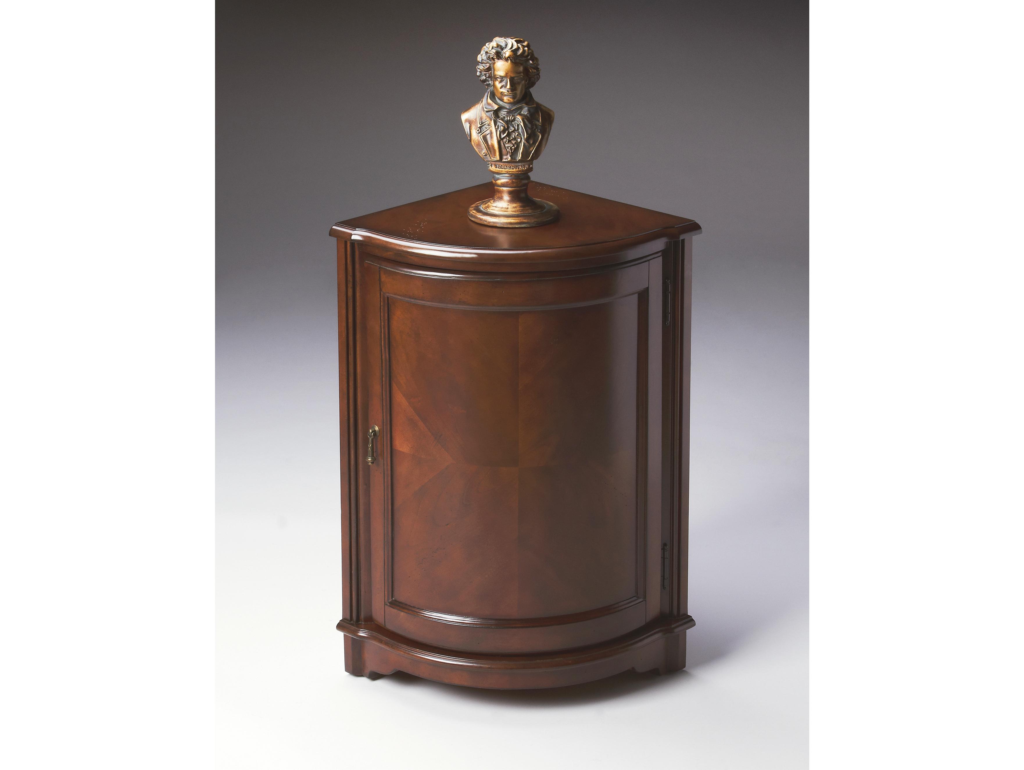 Butler Durham Cherry Brown Rubberwood Accent Cabinet