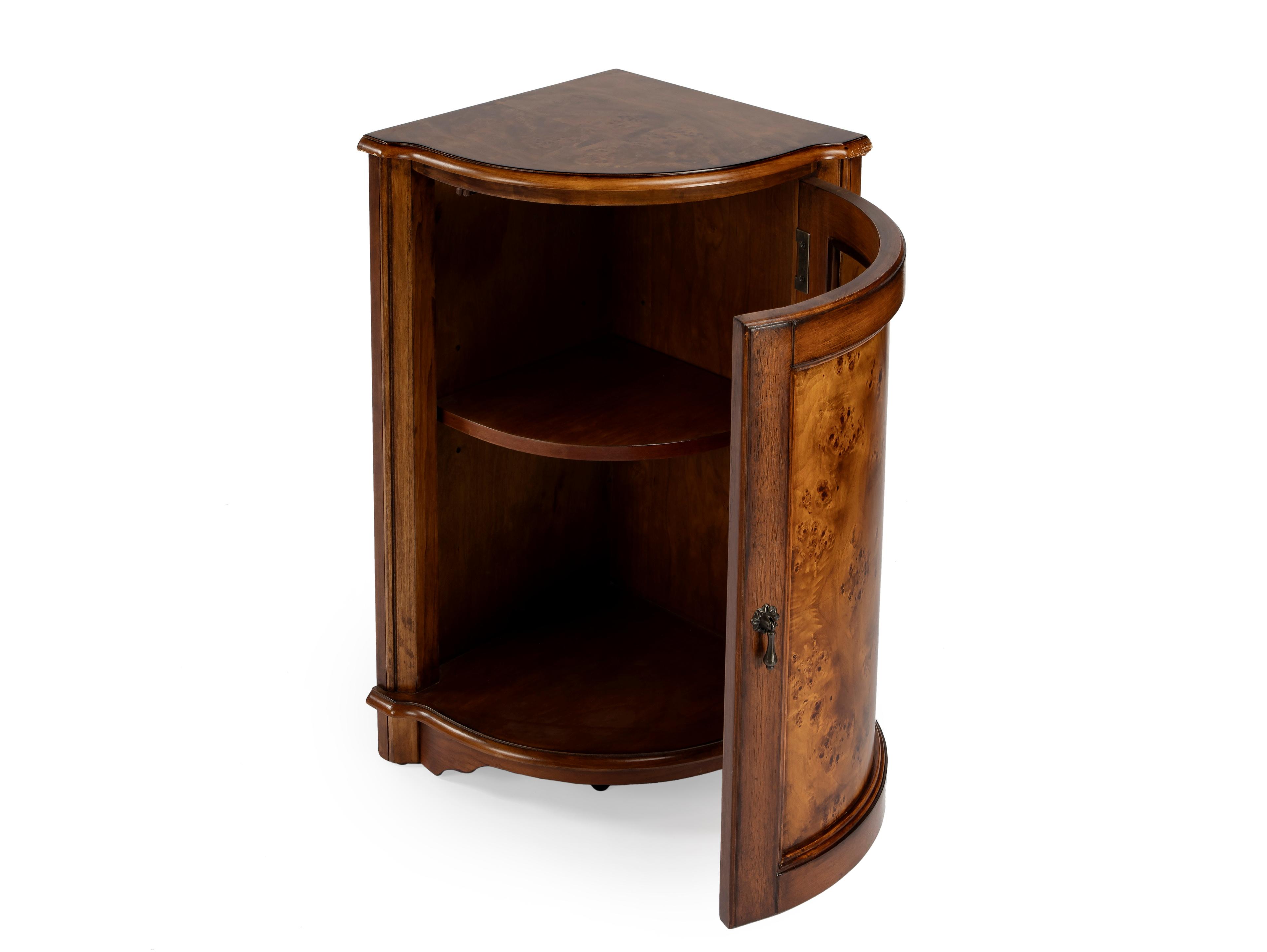 Butler Durham Olive Ash Brown Rubberwood Accent Cabinet