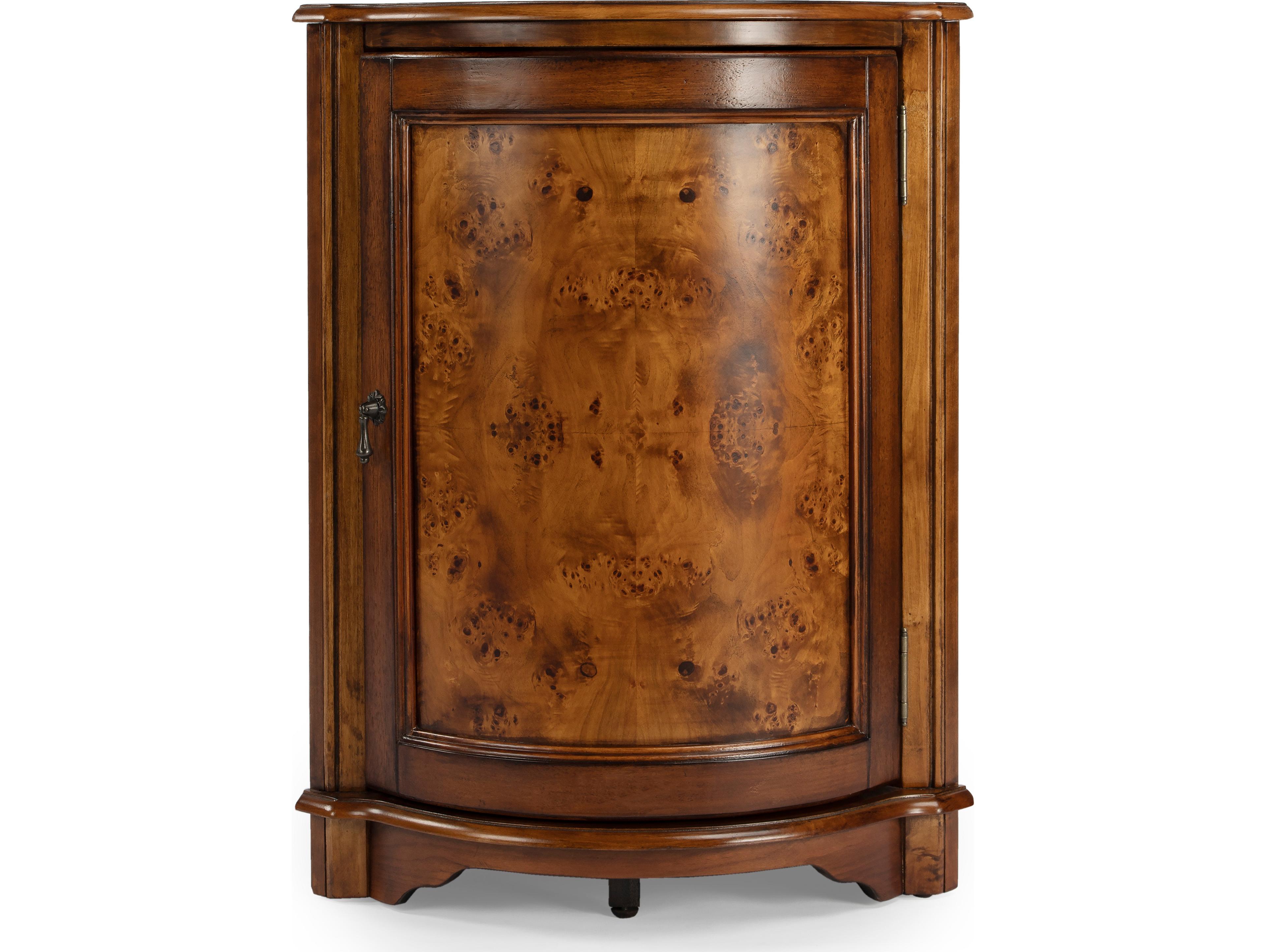 Butler Durham Olive Ash Brown Rubberwood Accent Cabinet