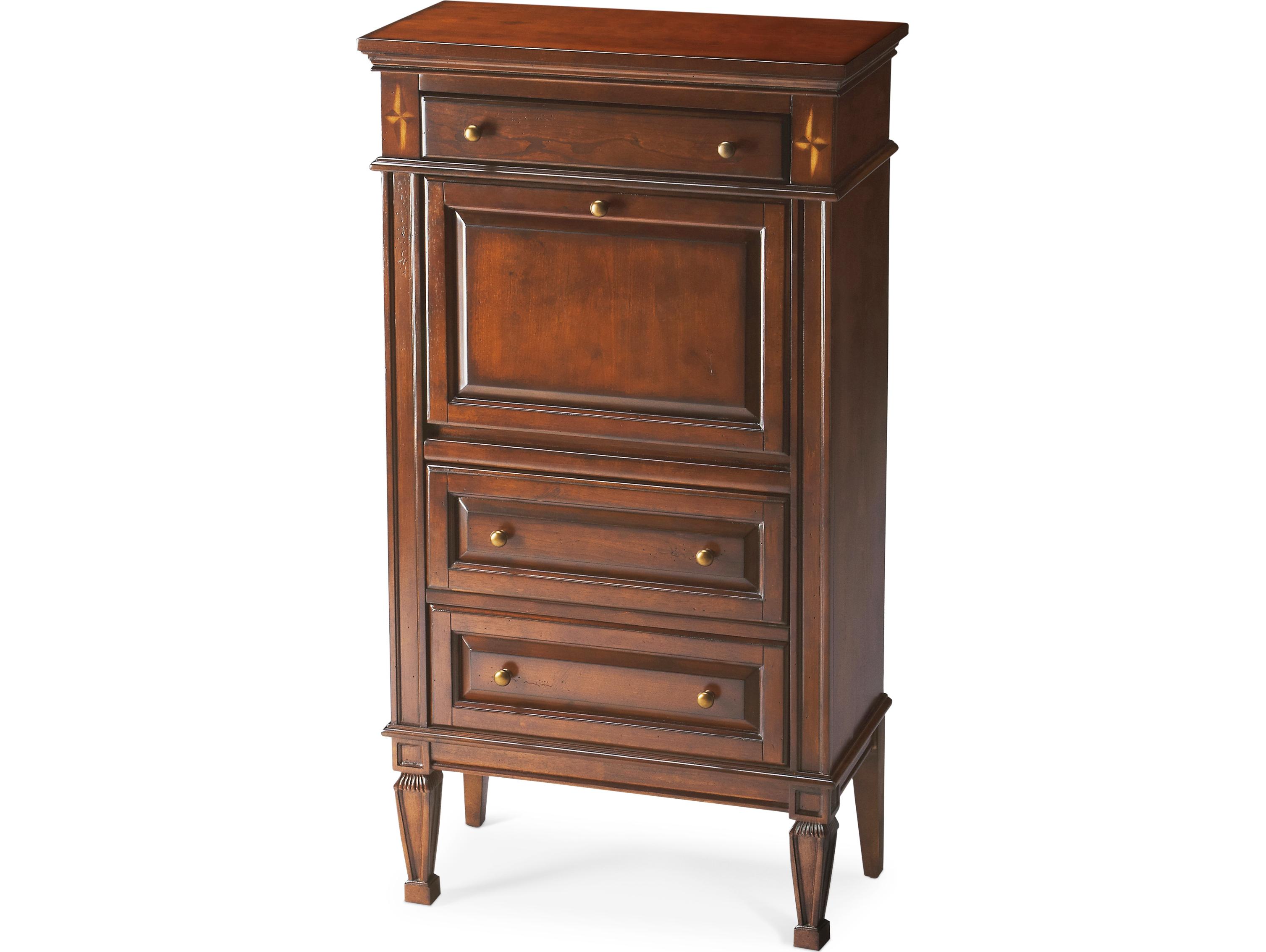 Butler Wordsworth Cherry Brown Rubberwood Secretary Desk