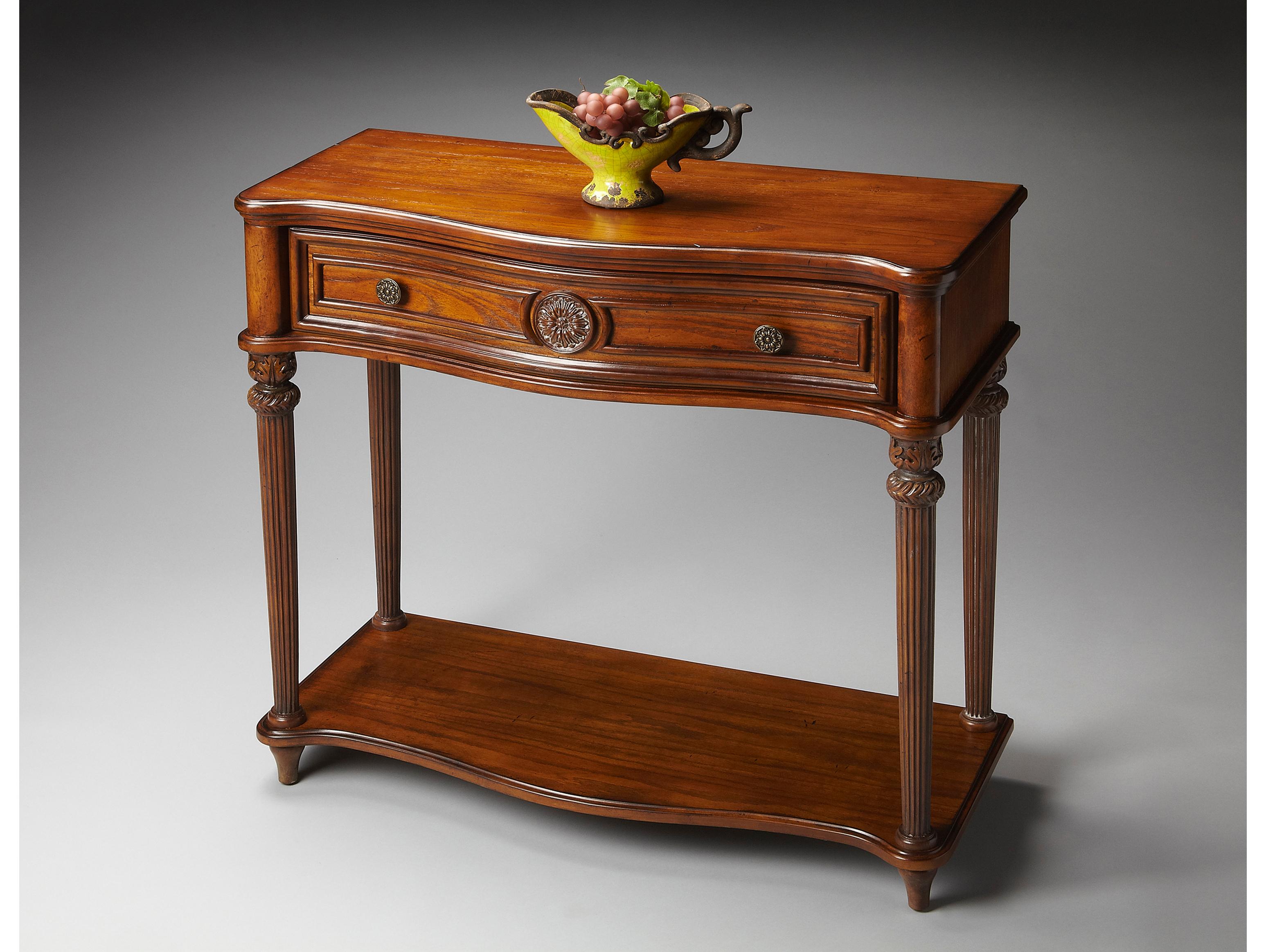 Butler Alexander Rectangular Wood Olive Ash Console Table