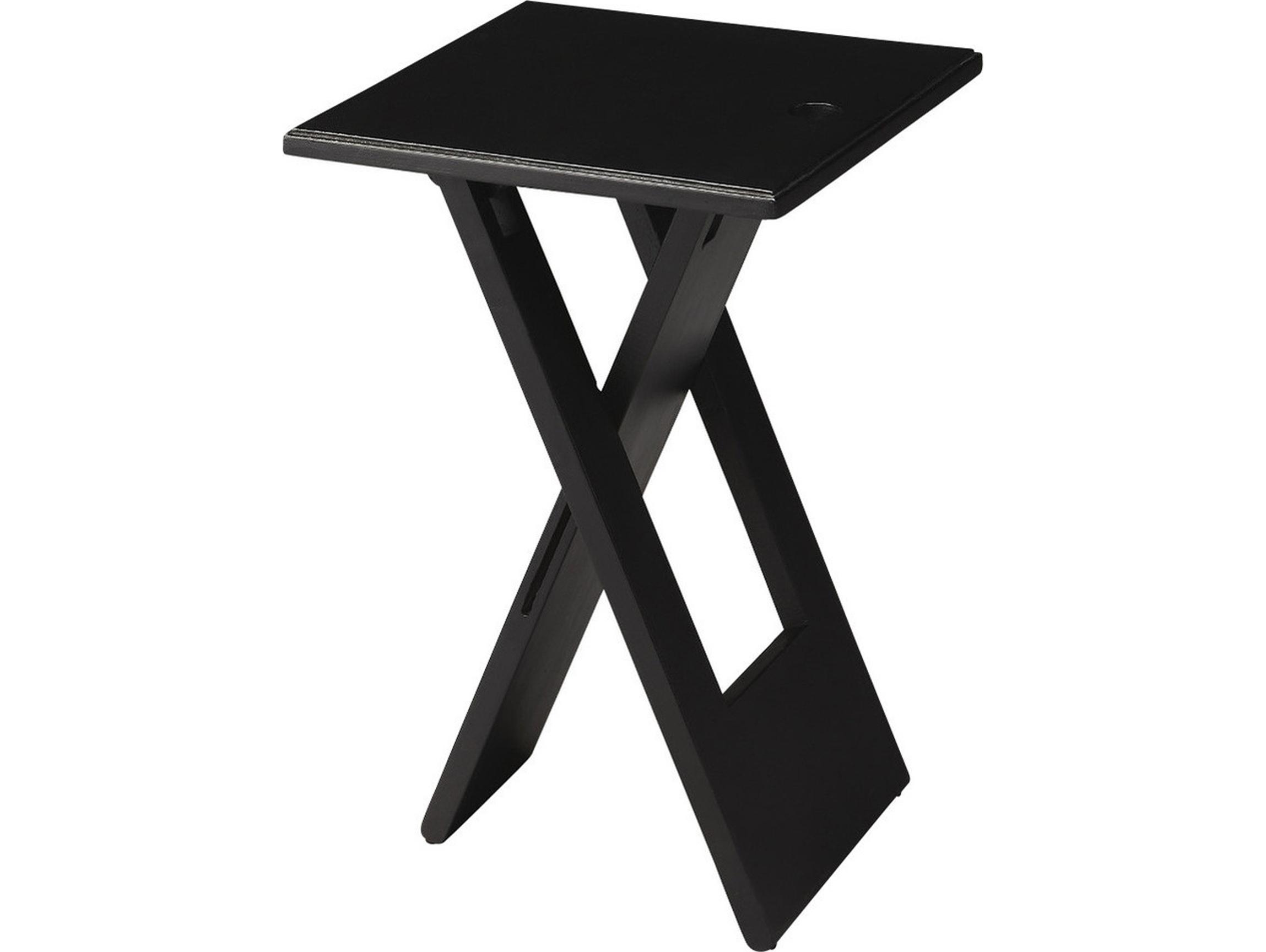 Butler Hammond Square Wood Black End Table