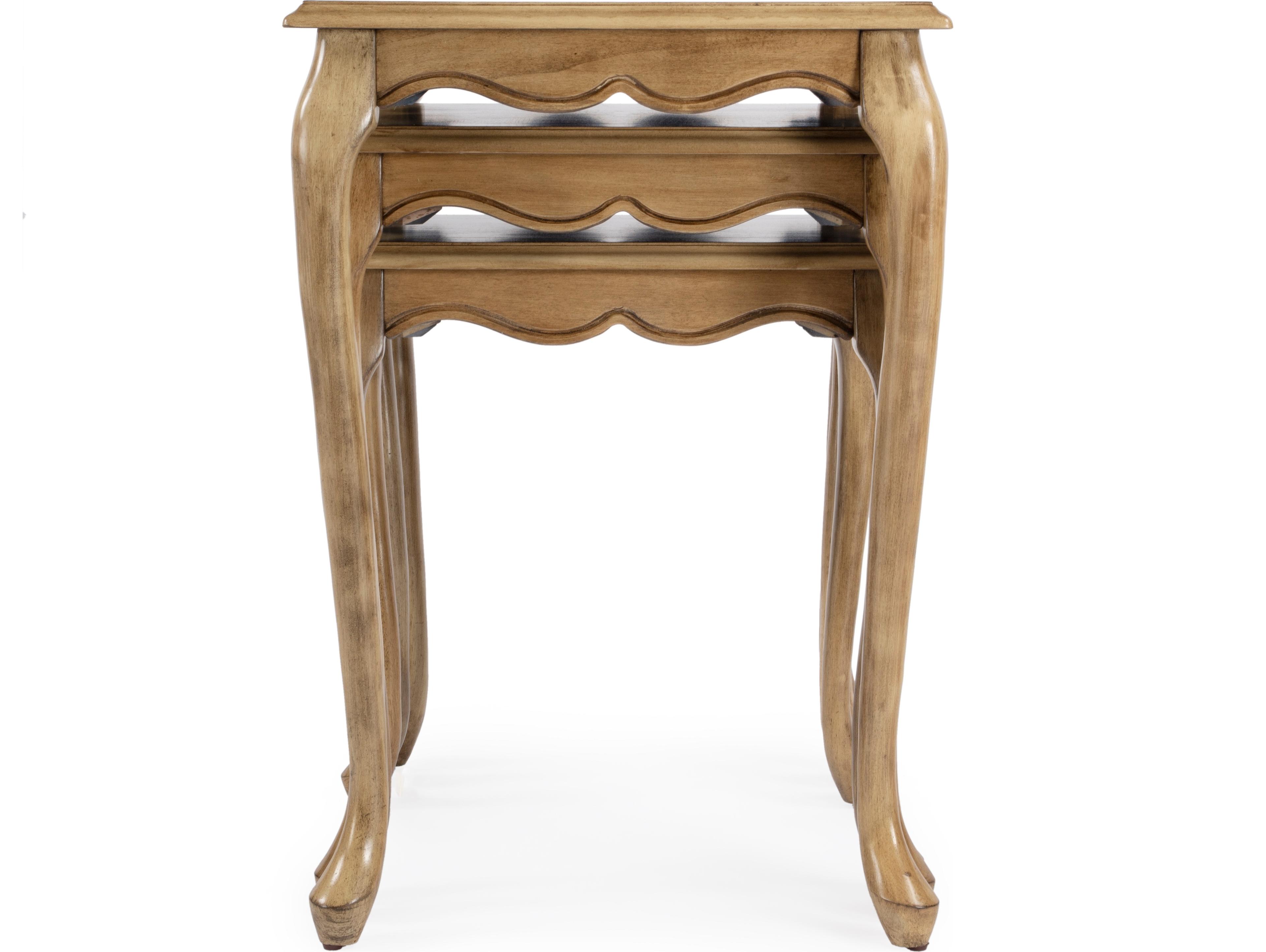 Butler Thatcher Rectangular Wood Antique Beige End Table