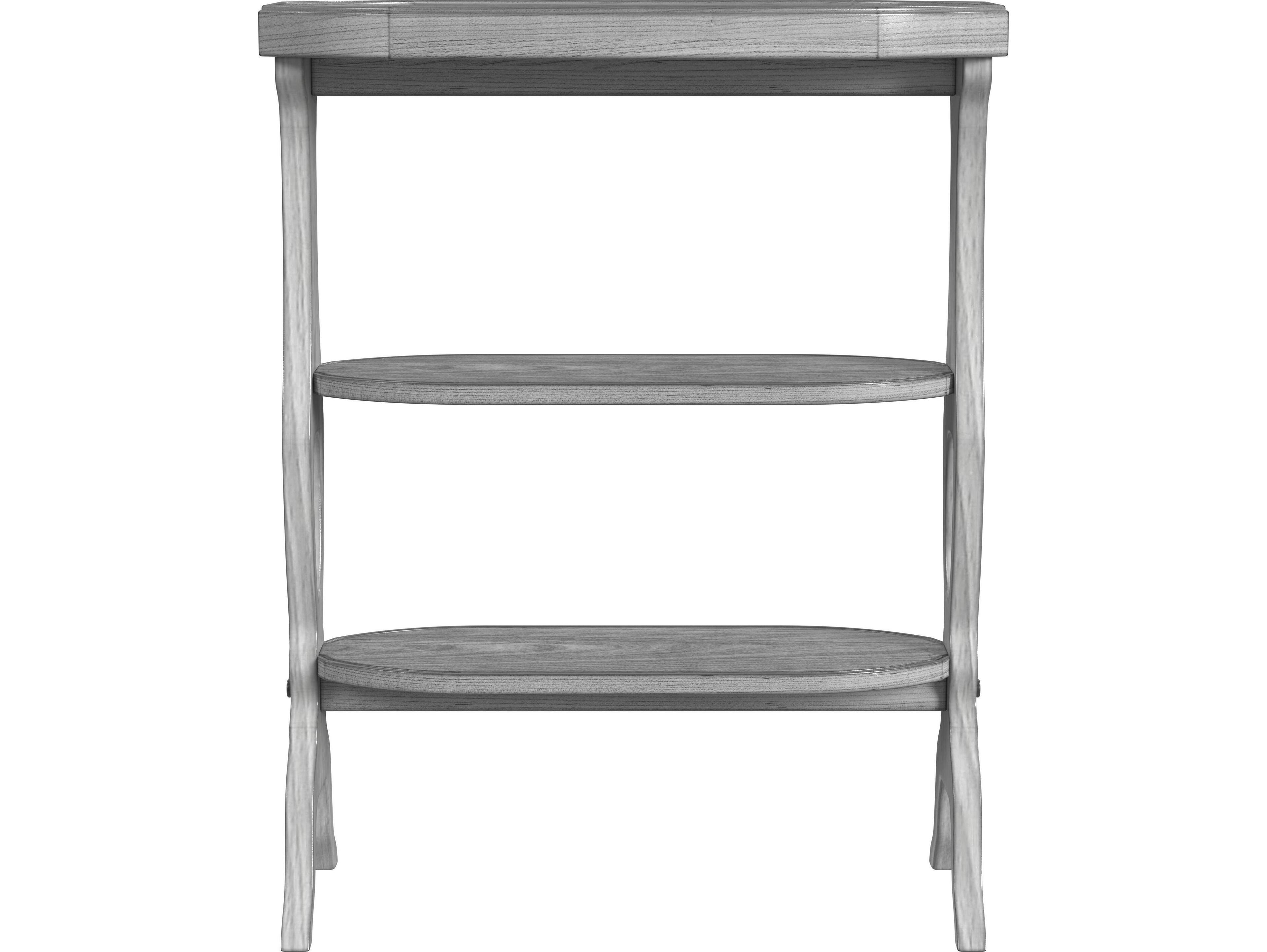 Butler Hadley Octagon Wood Powder Gray End Table