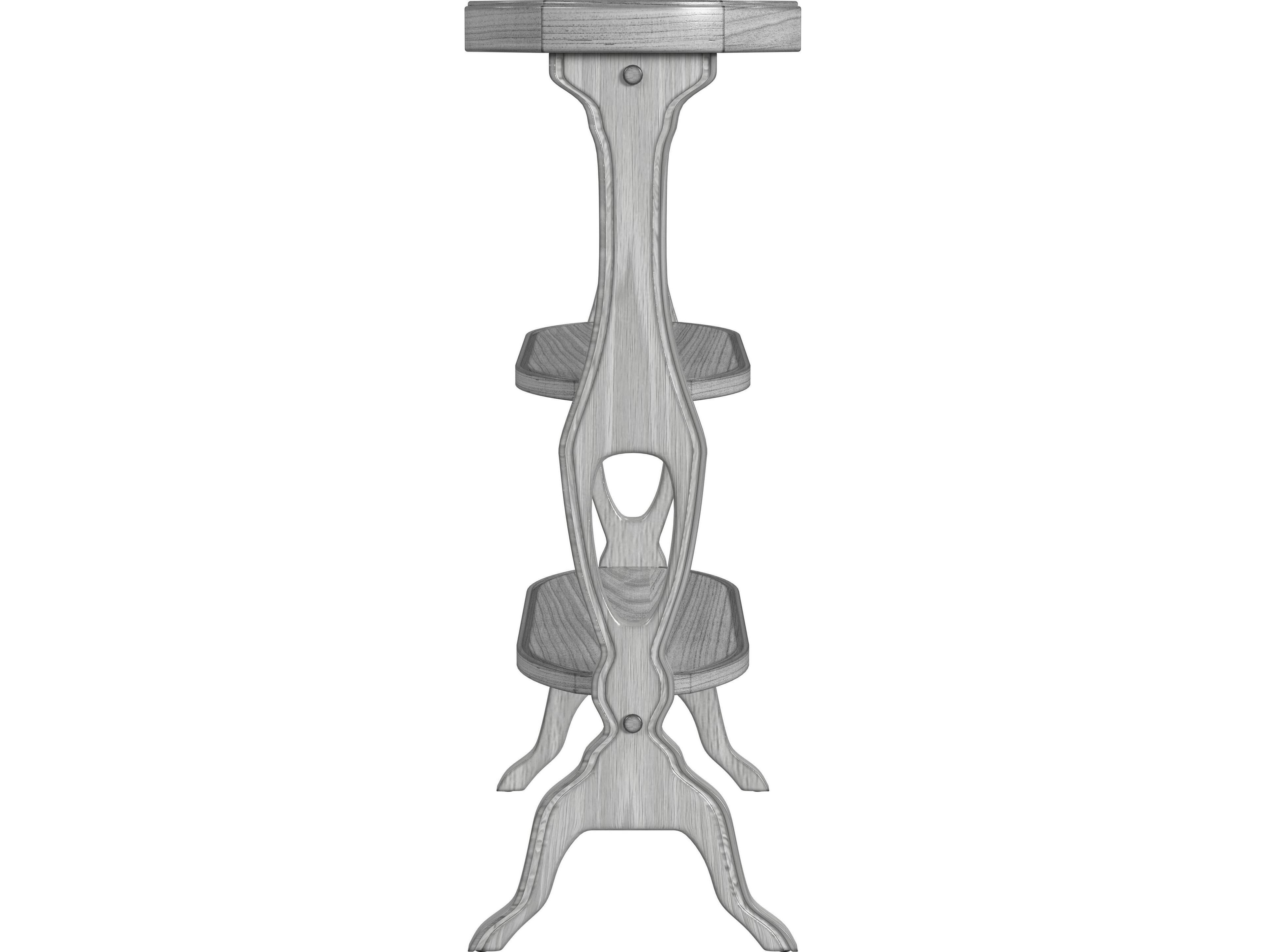 Butler Hadley Octagon Wood Powder Gray End Table