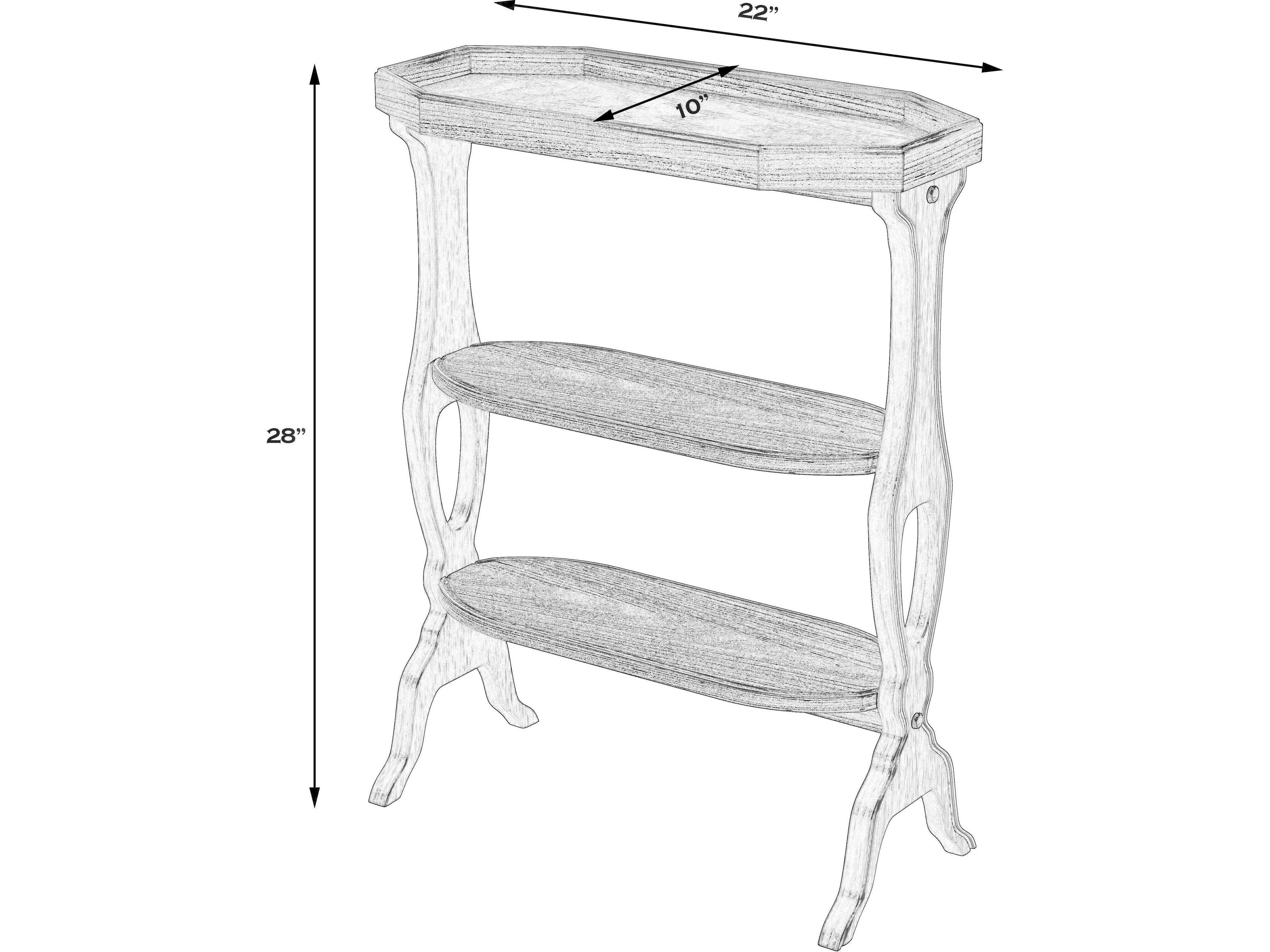 Butler Hadley Octagon Wood Pastel Sage Green End Table
