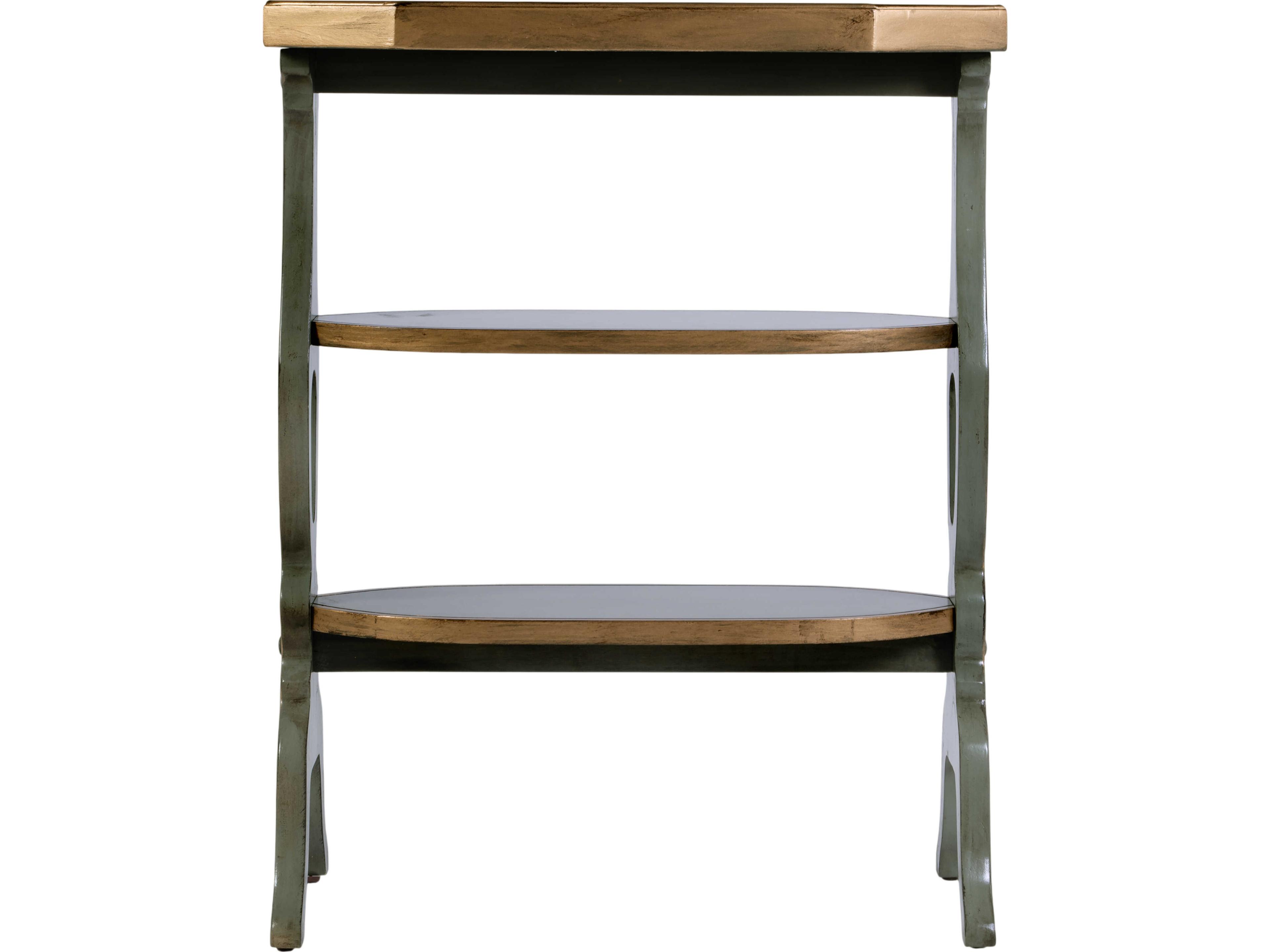 Butler Hadley Octagon Wood Pastel Sage Green End Table