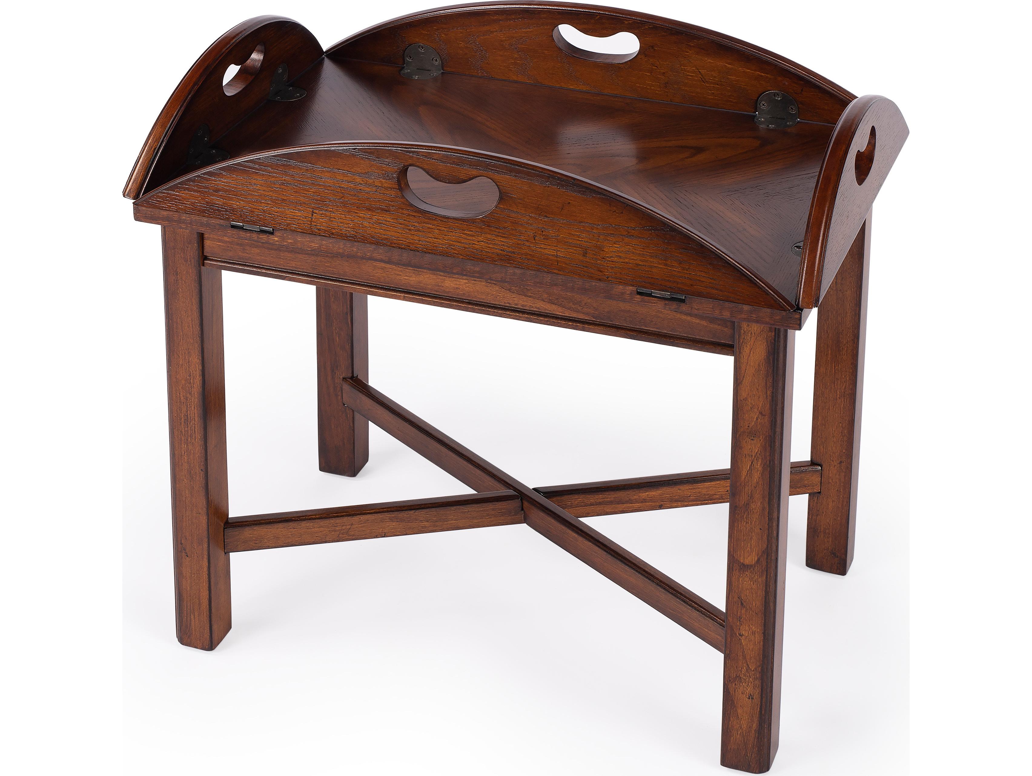 Butler Carlisle Oval Wood Vintage Oak Coffee Table