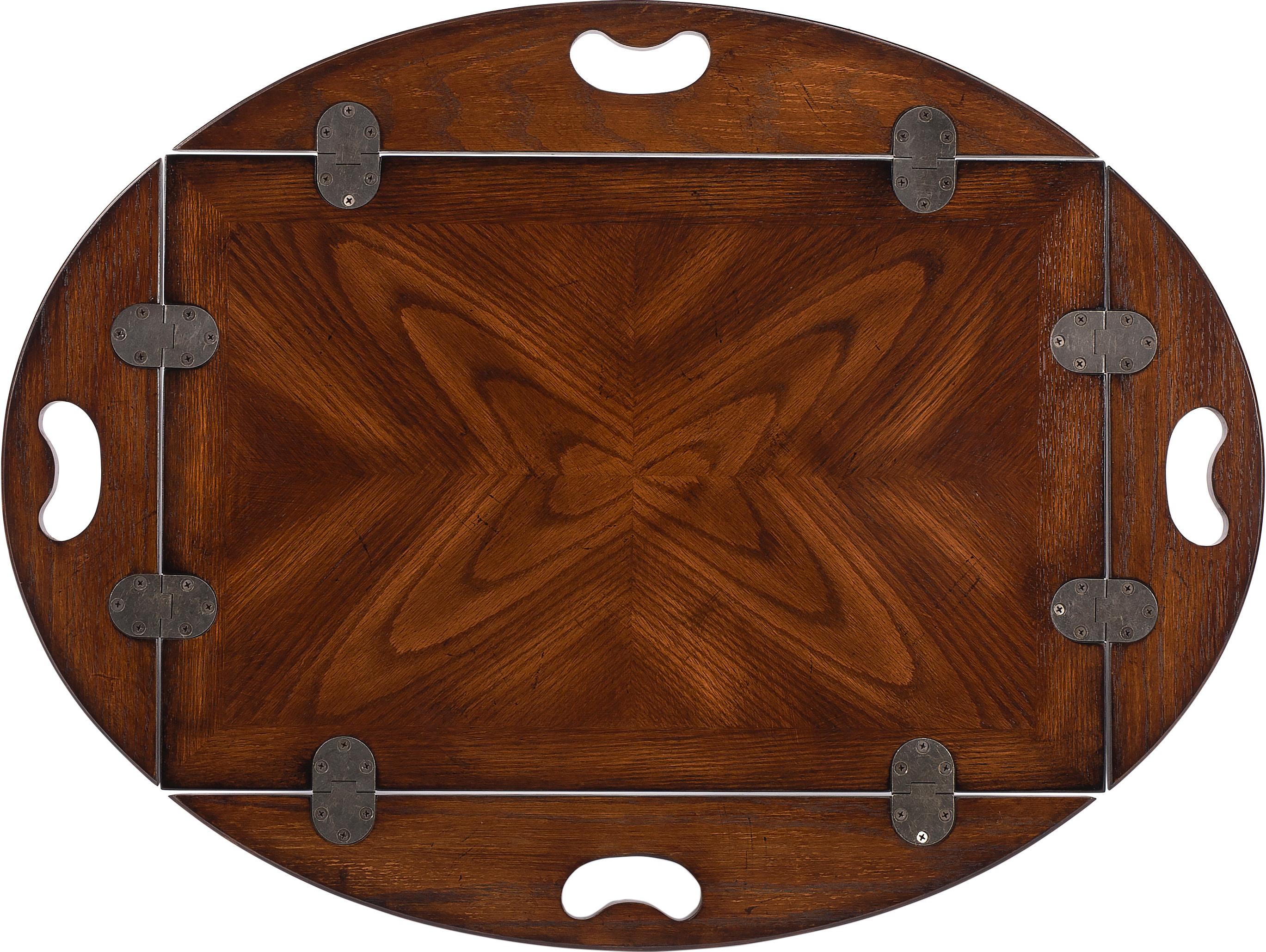 Butler Carlisle Oval Wood Vintage Oak Coffee Table