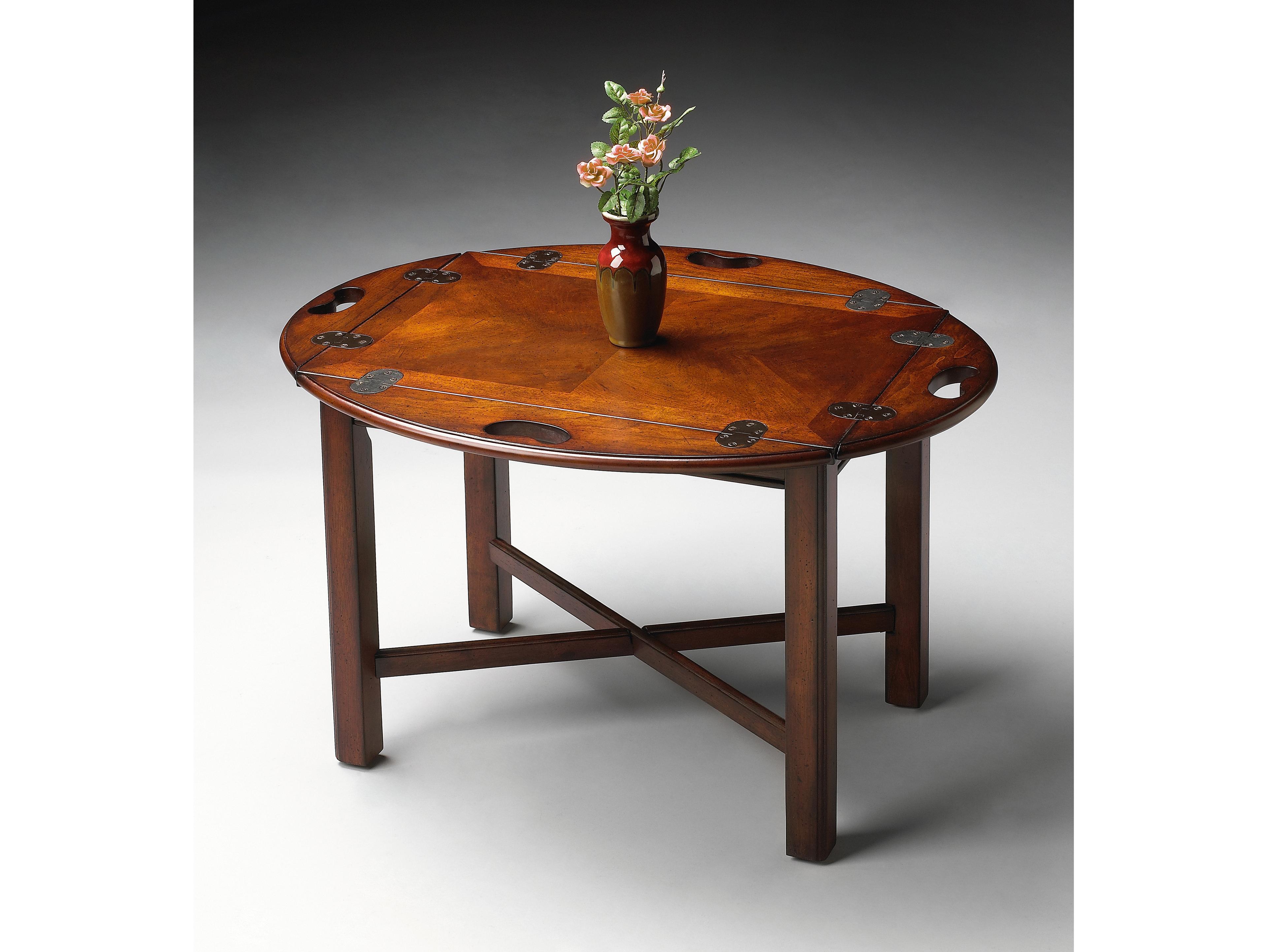 Butler Carlisle Oval Wood Cherry Coffee Table