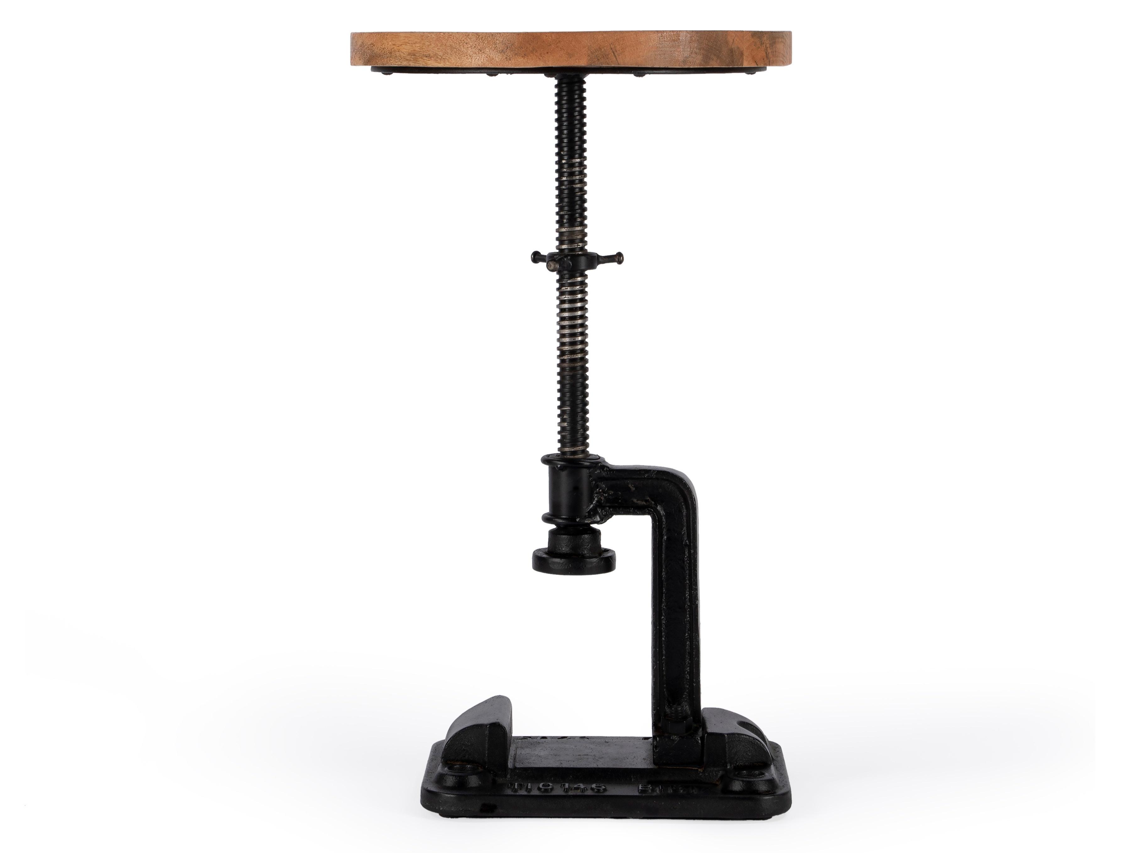 Butler Ellis Round Wood Metalworks End Table