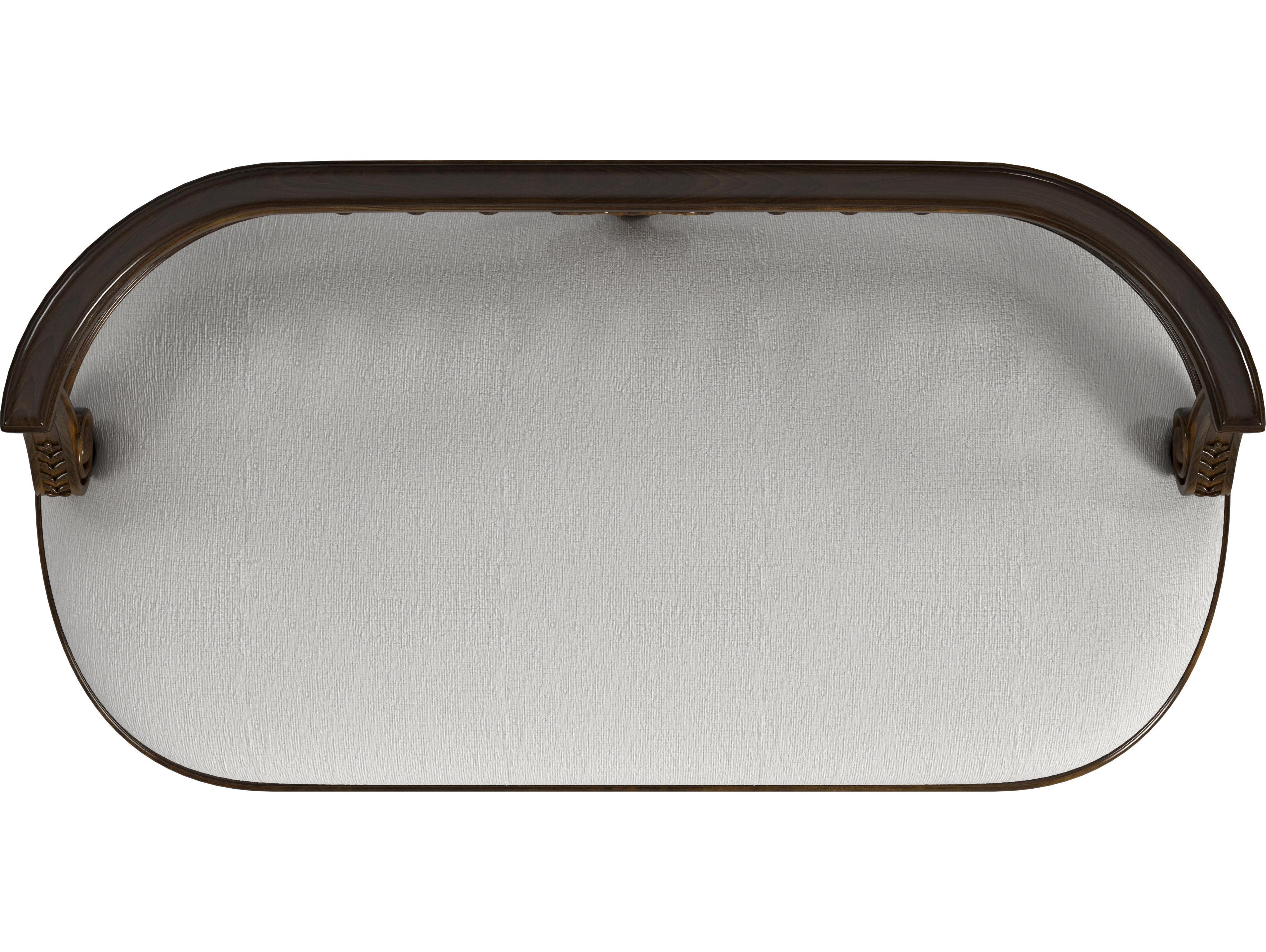 Butler Hathaway Antique Cherry Brown Upholstered Accent Bench