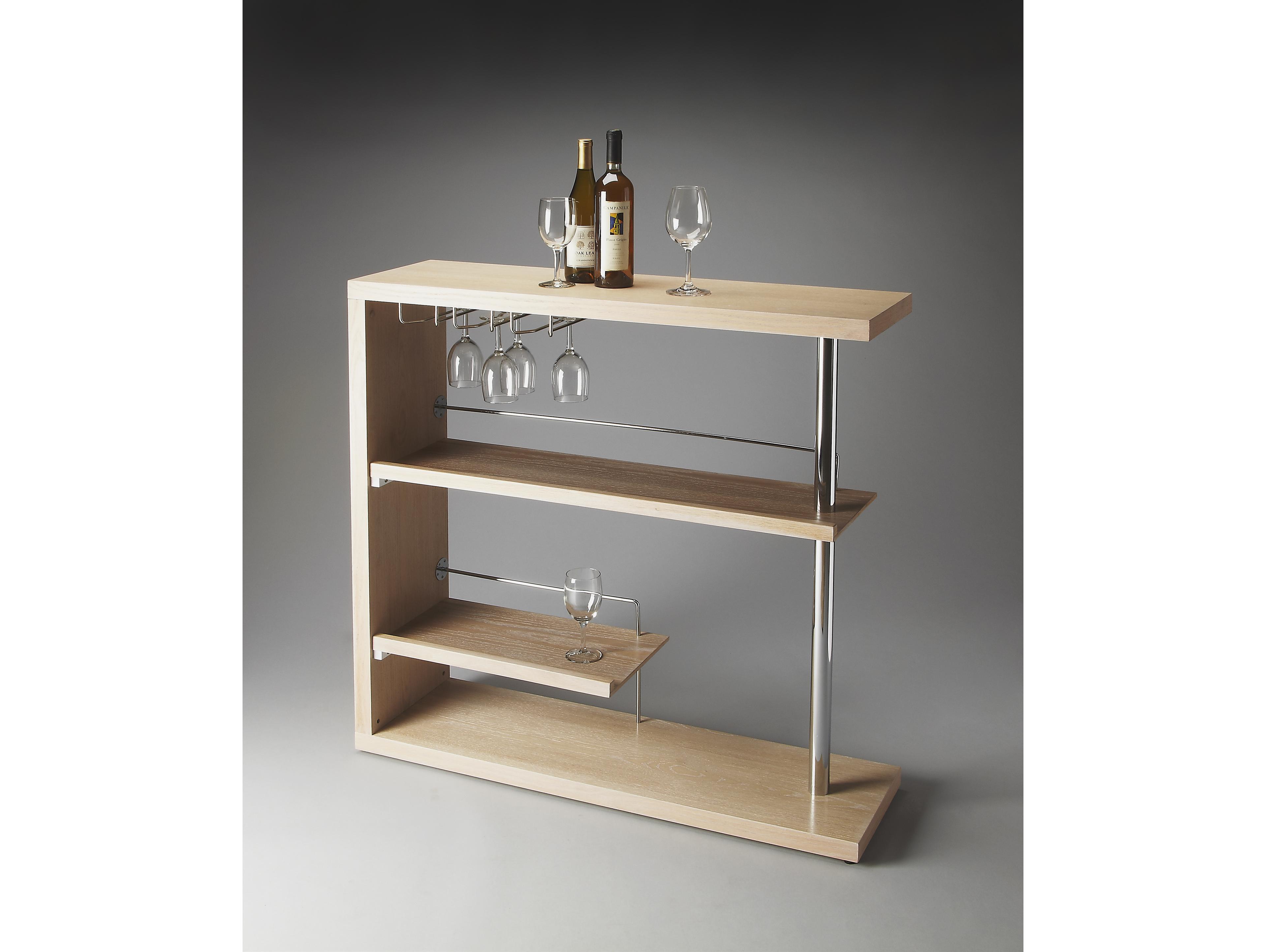Butler Broadway Mindi Wood Gray Dawn Bar Cabinet
