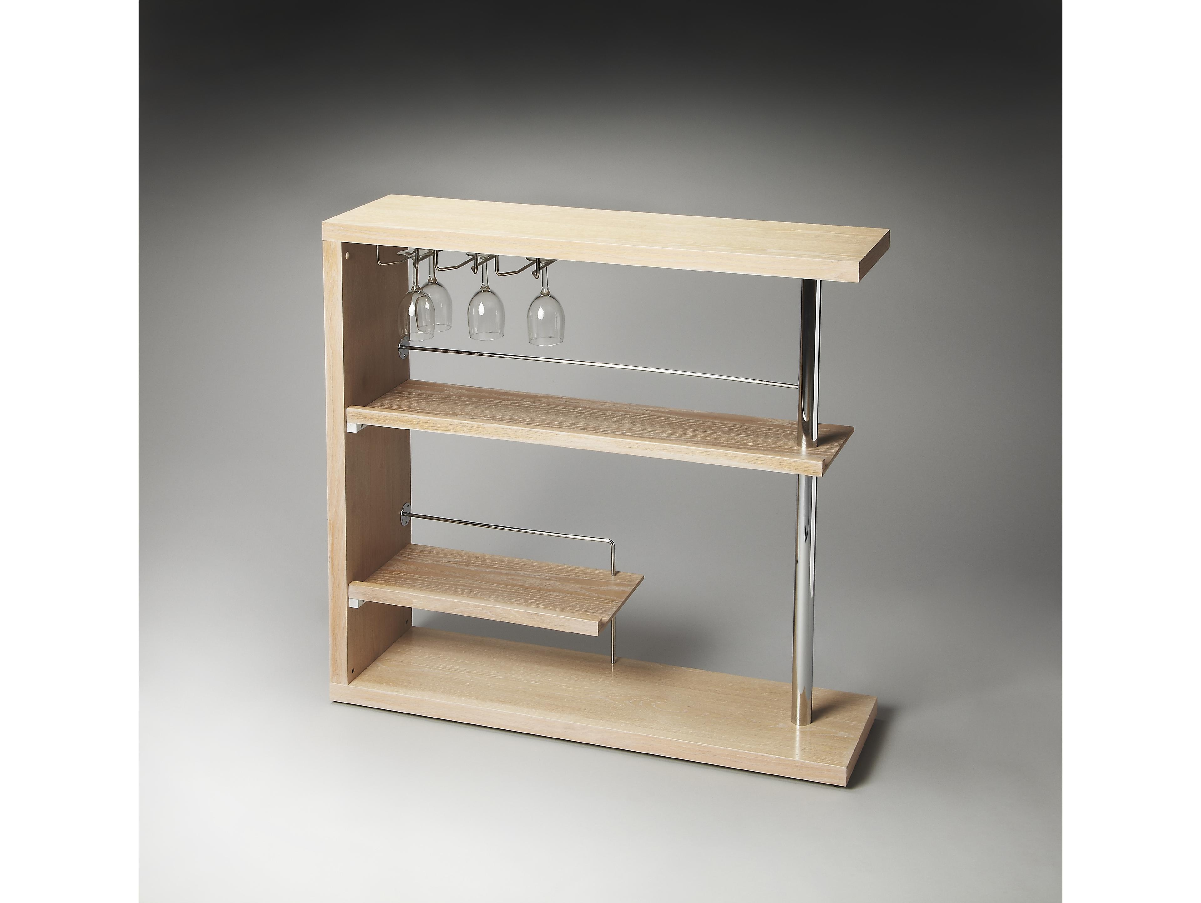 Butler Broadway Mindi Wood Gray Dawn Bar Cabinet