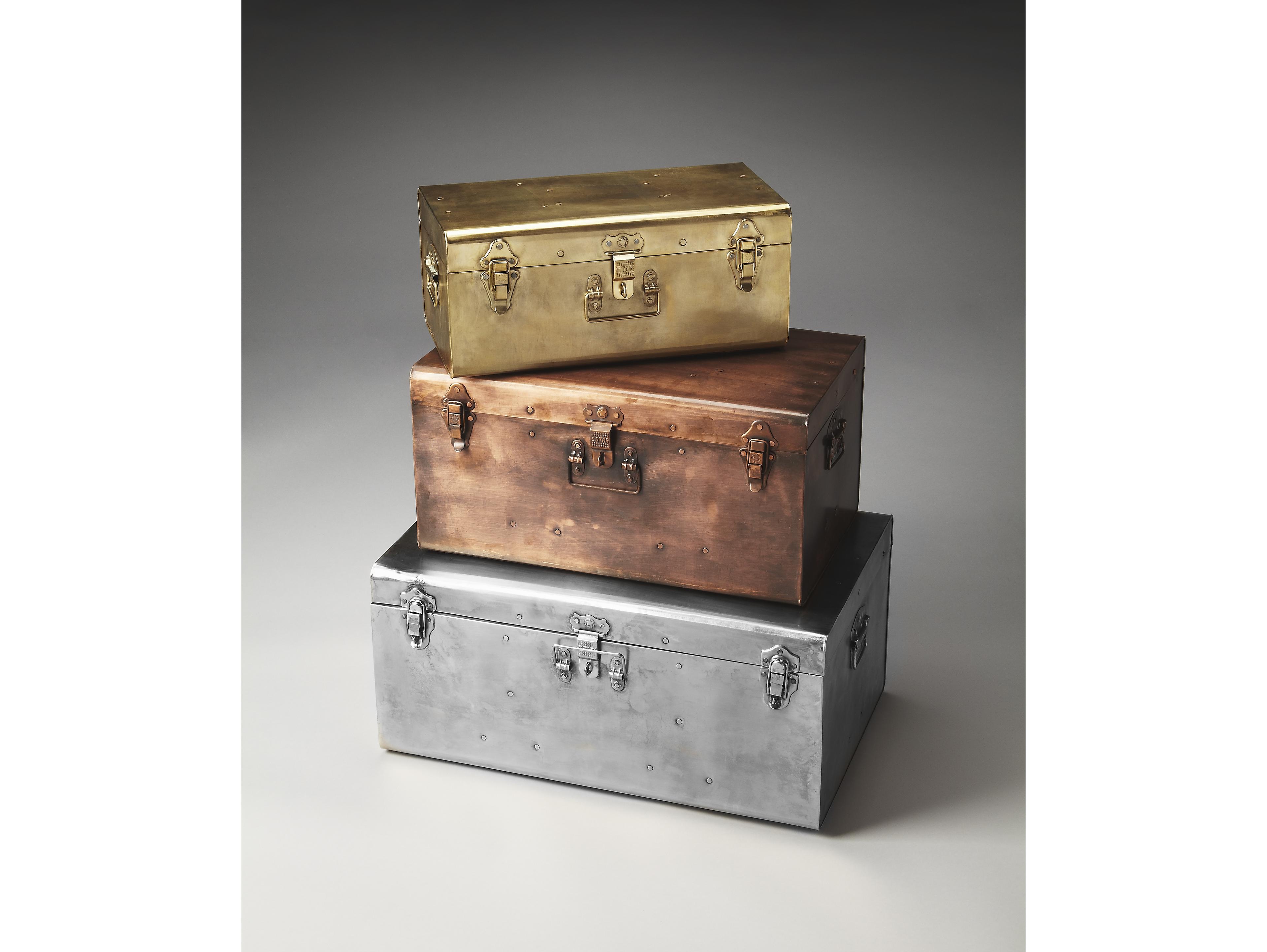 Butler Spirit Hors D'oeuvres Bronze Storage Trunk