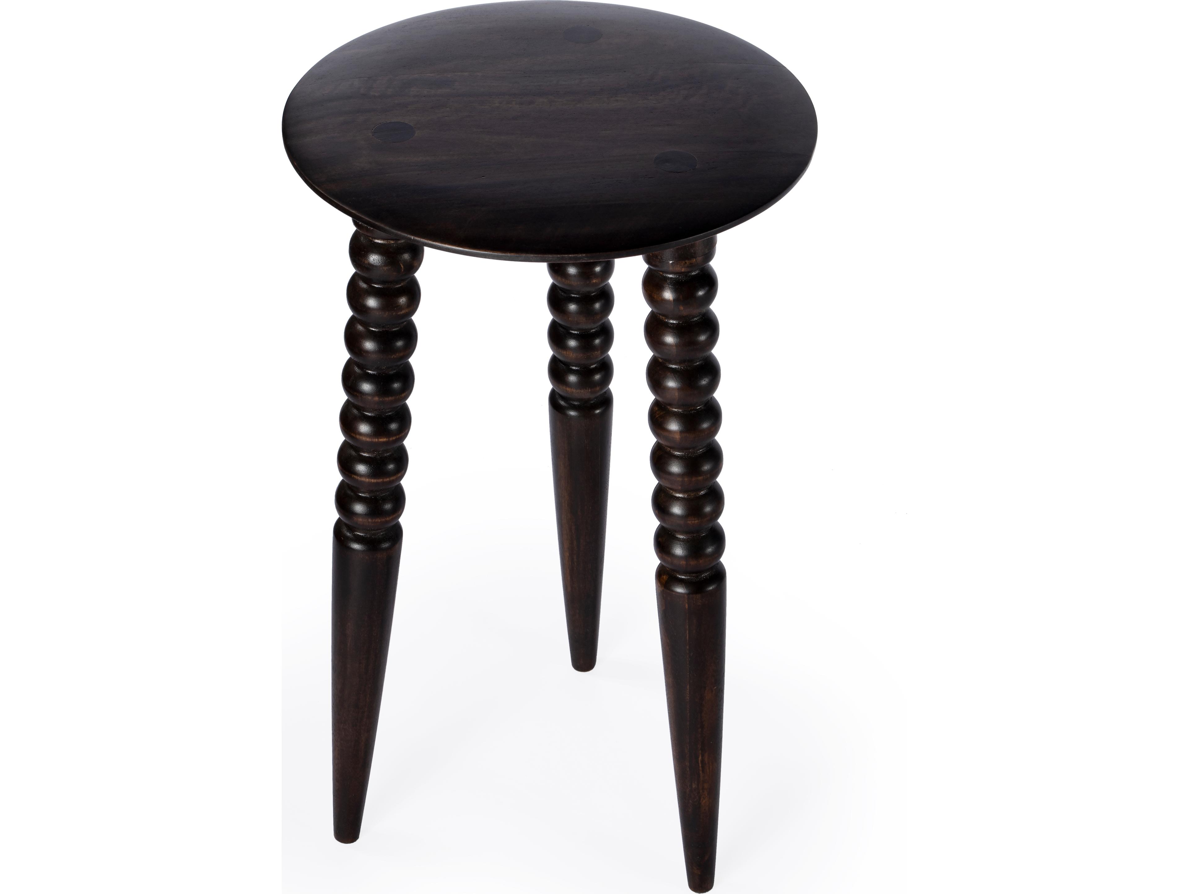 Butler Fluornoy Round Wood Chocolate End Table