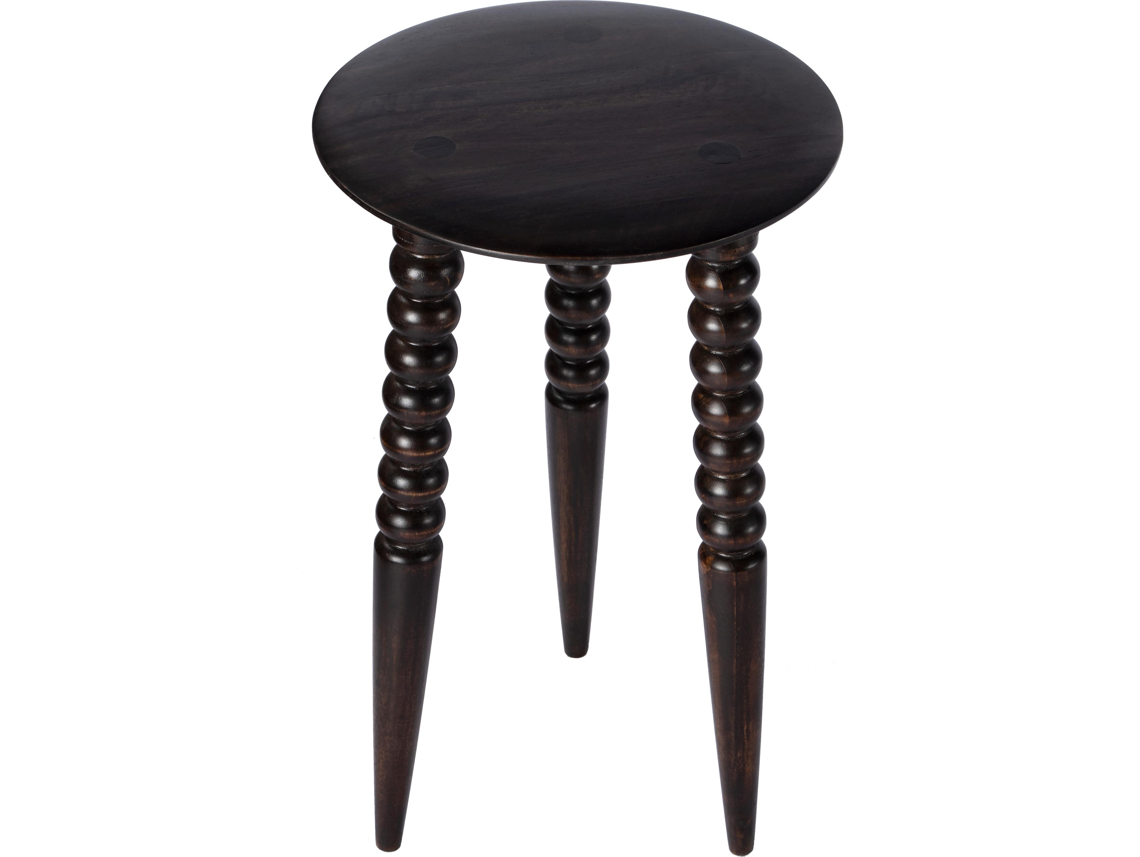 Butler Fluornoy Round Wood Chocolate End Table