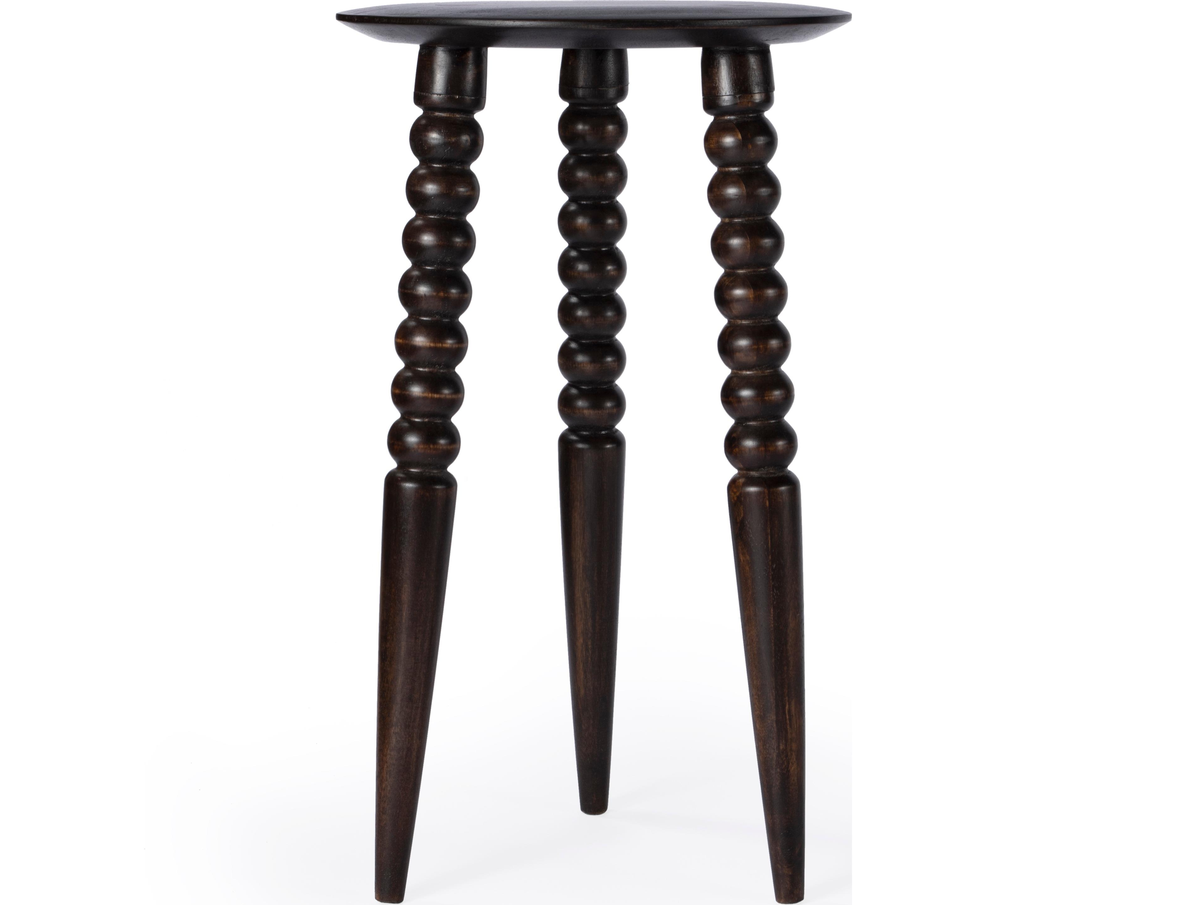 Butler Fluornoy Round Wood Chocolate End Table