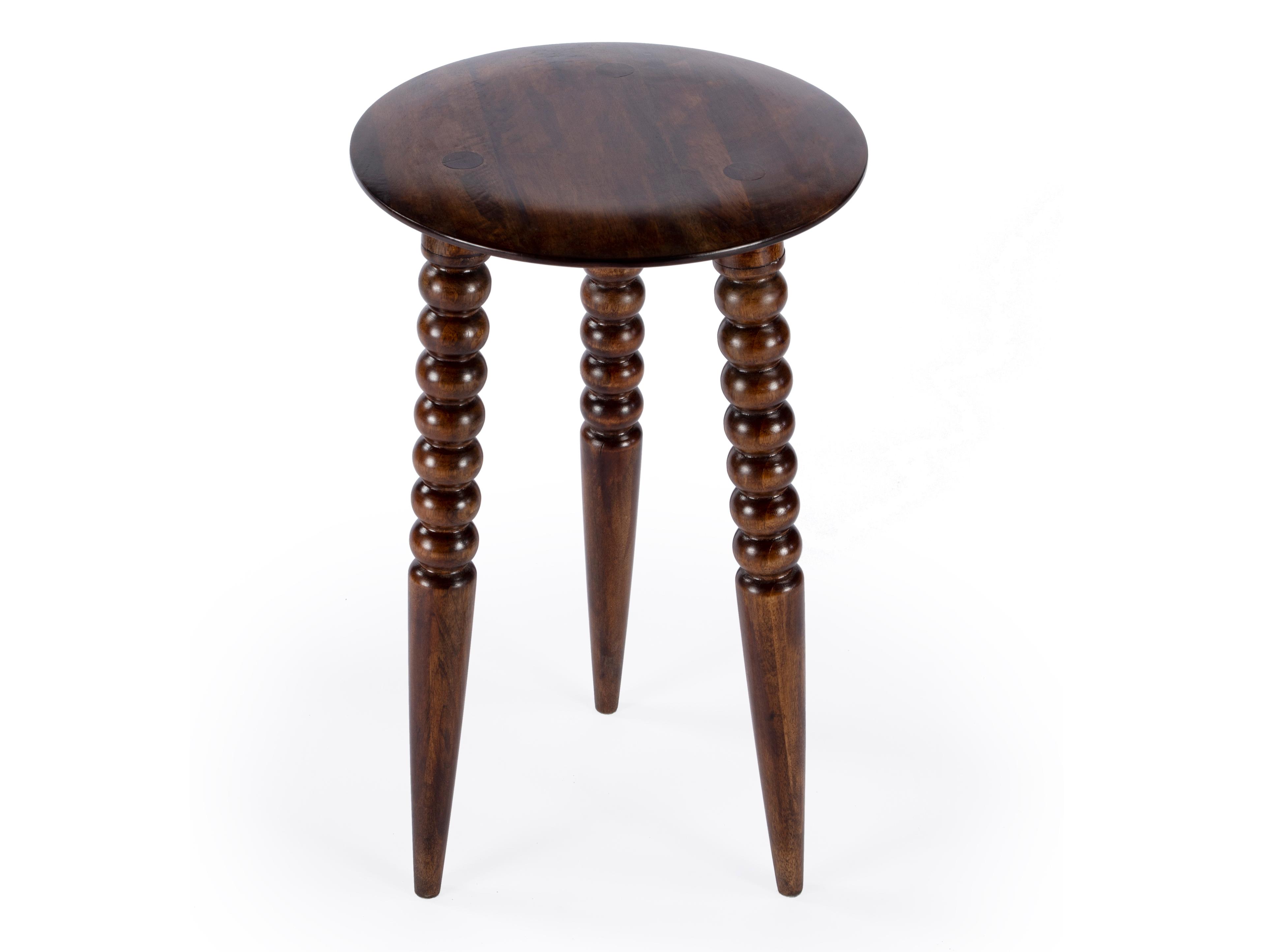 Butler Fluornoy Round Wood Brown End Table