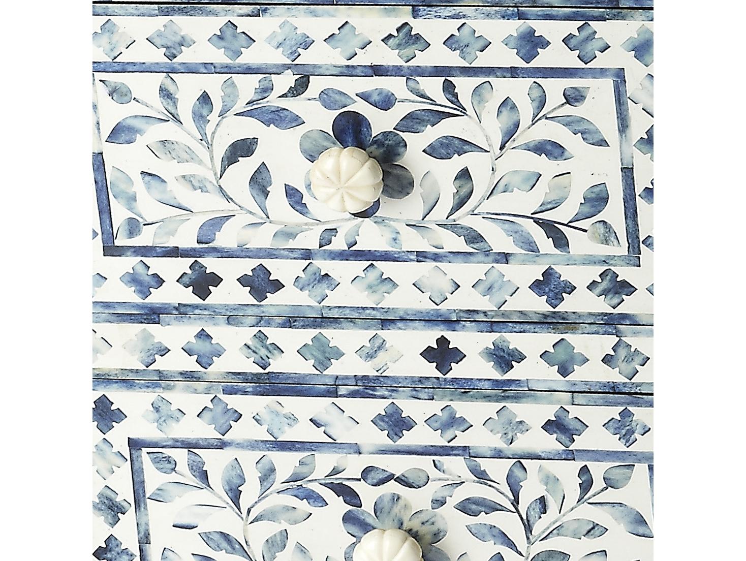 Butler Trubadur Blue Bone Inlay Mango Wood Accent Chest