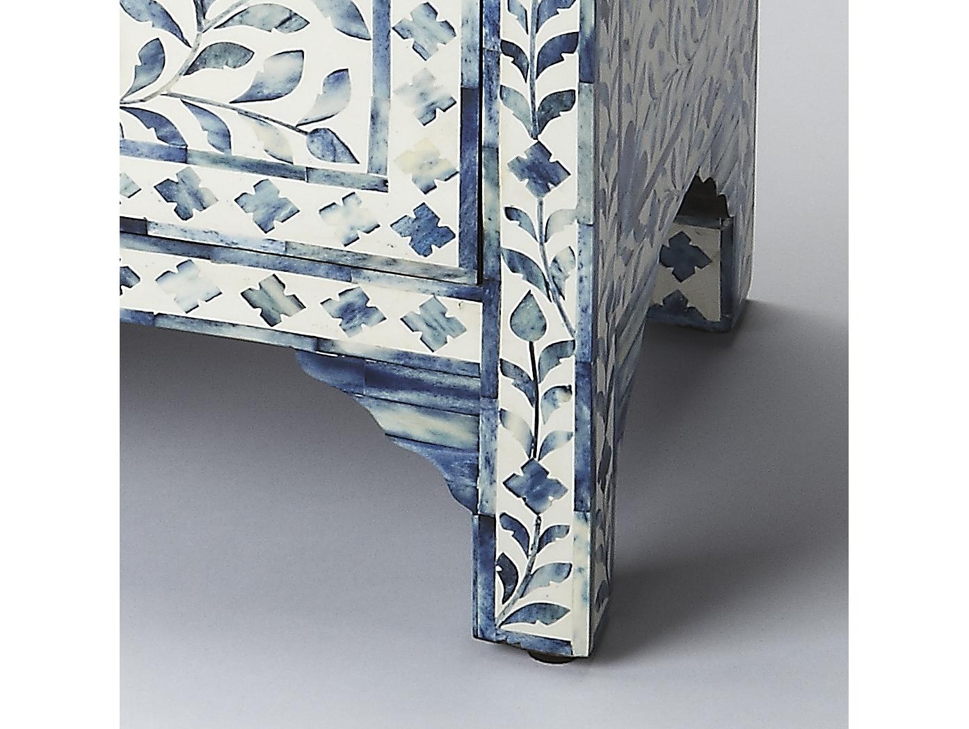 Butler Trubadur Blue Bone Inlay Mango Wood Accent Chest