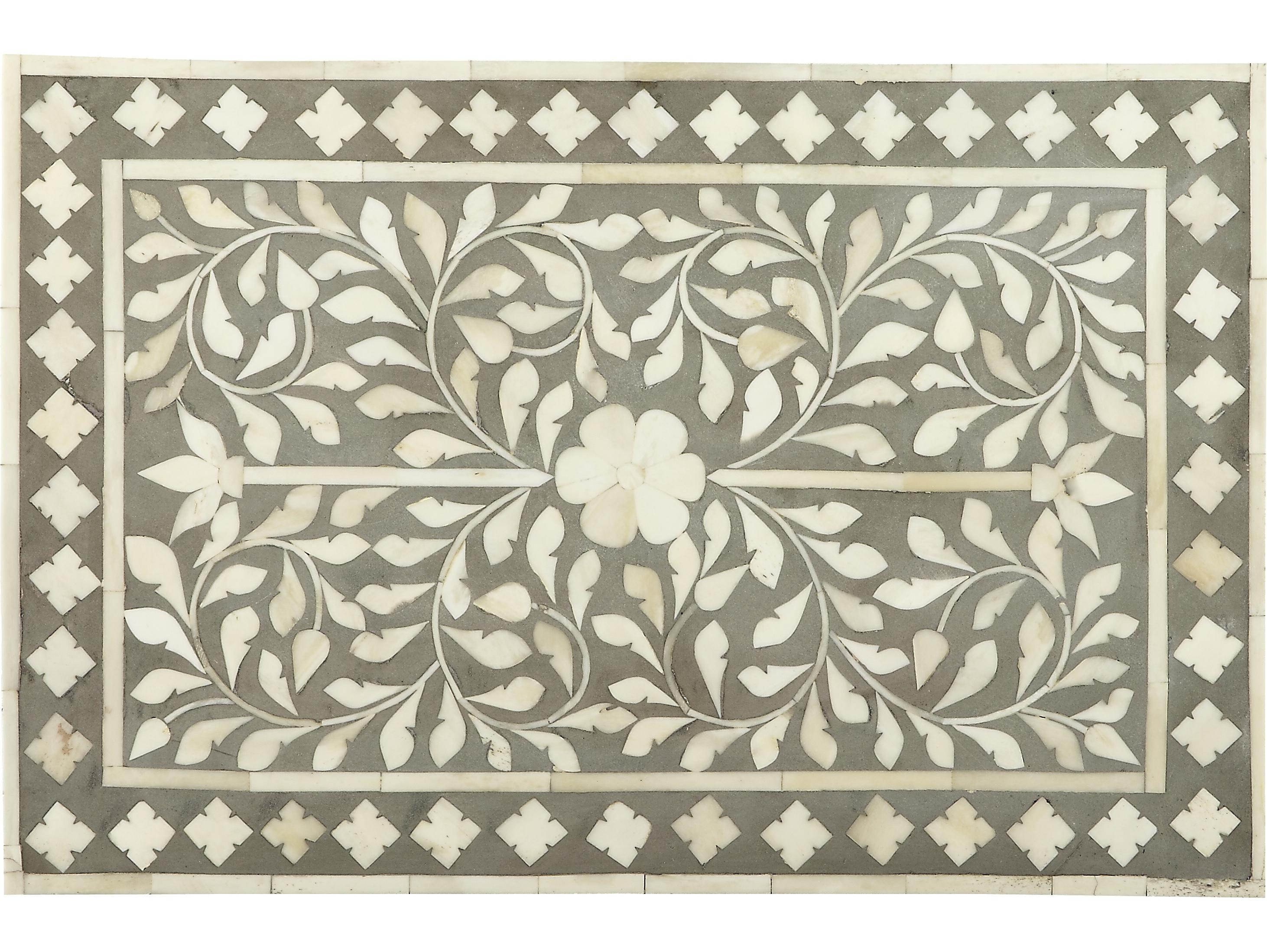 Butler Vivienne Gray Bone Inlay Mango Wood Accent Chest