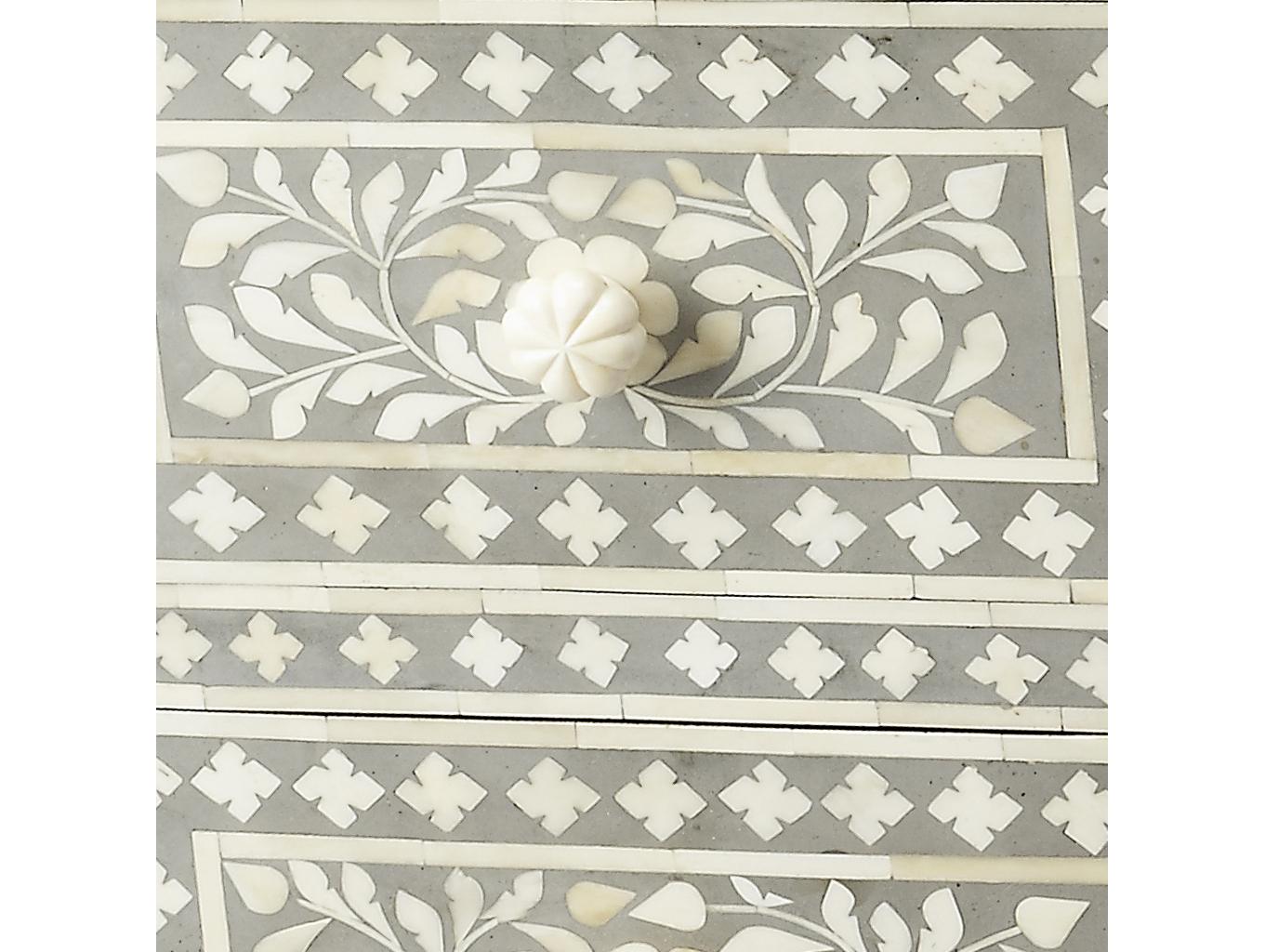 Butler Vivienne Gray Bone Inlay Mango Wood Accent Chest