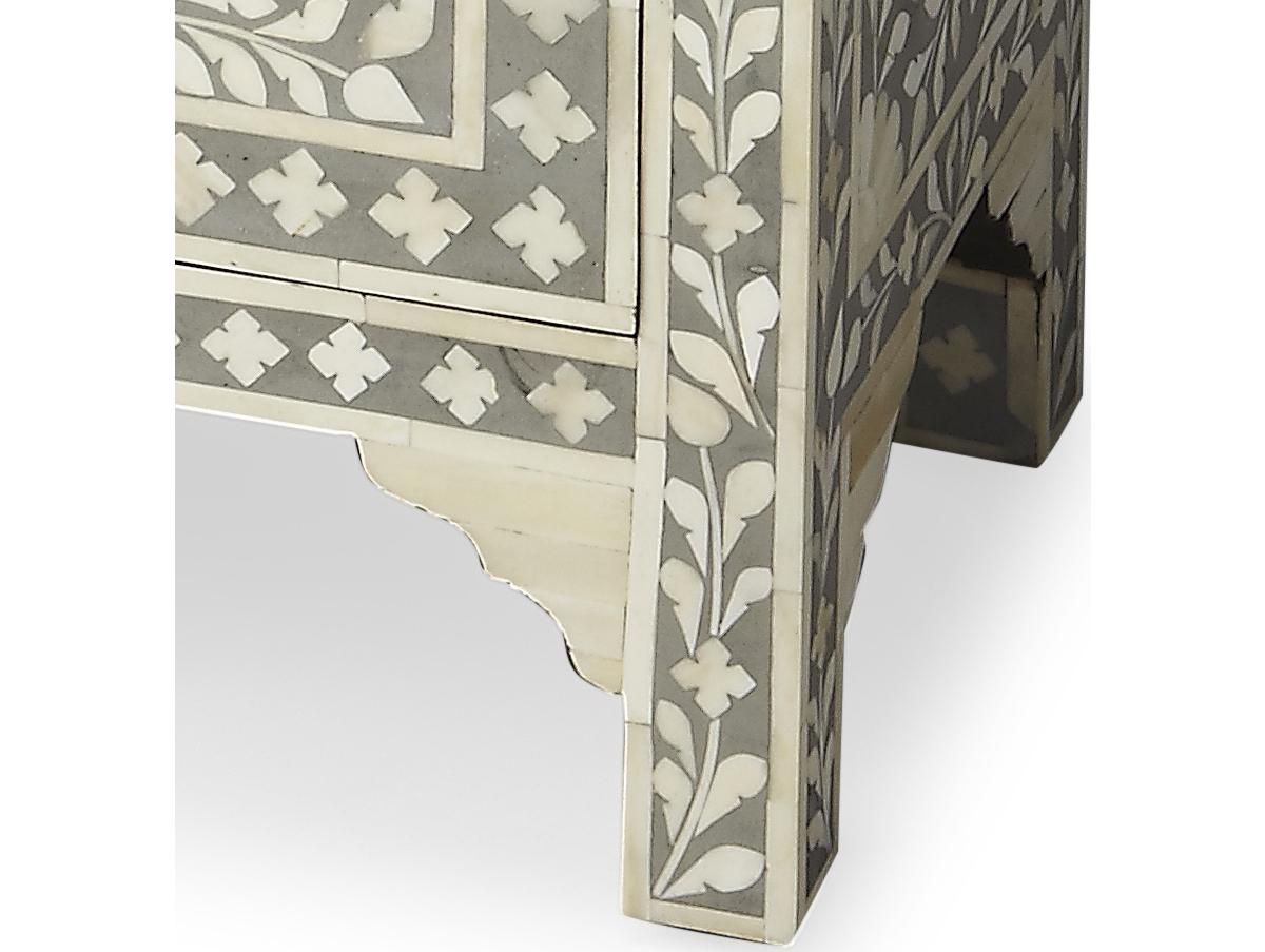 Butler Vivienne Gray Bone Inlay Mango Wood Accent Chest