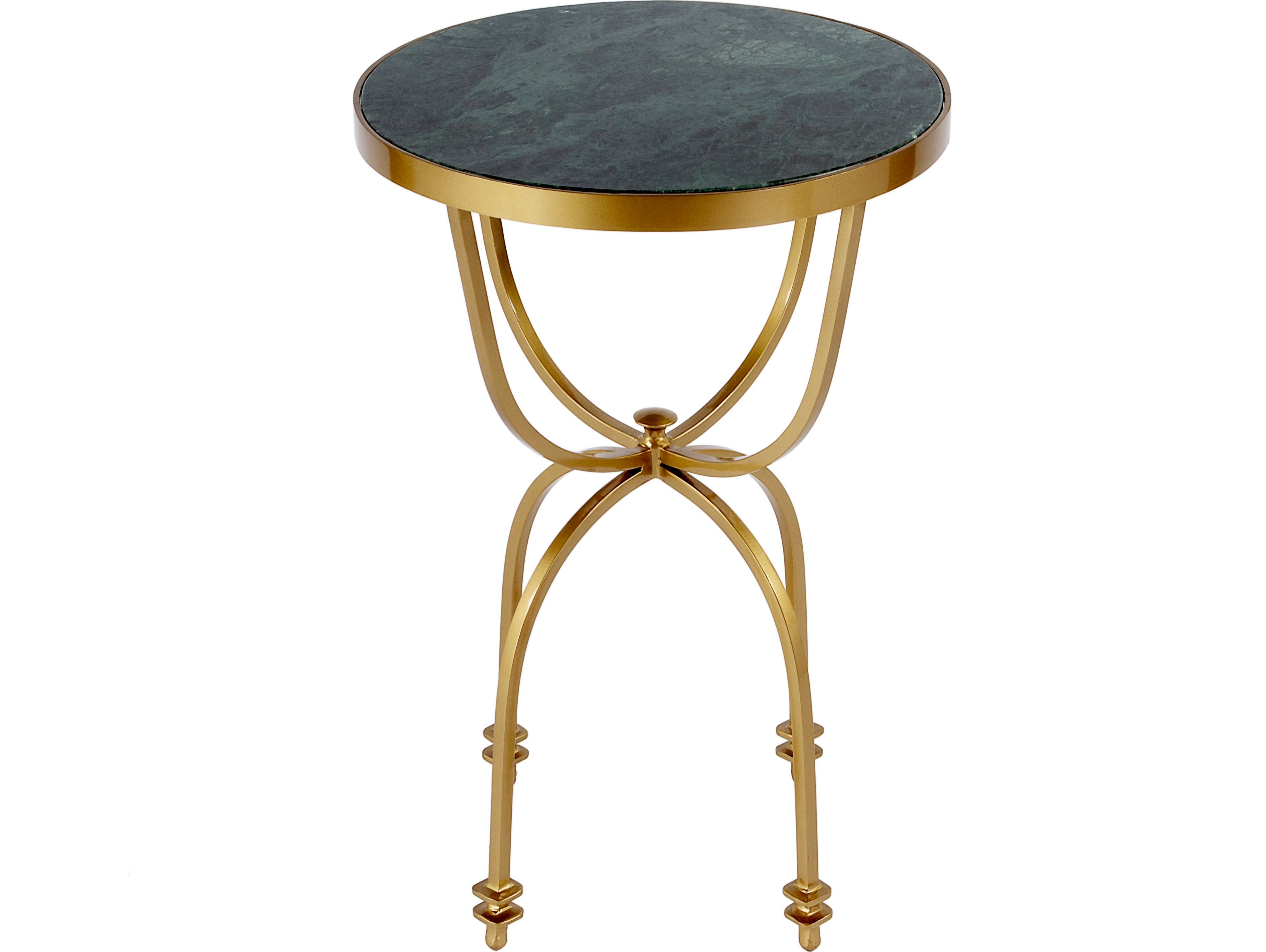 Butler Hager Round Green Marble End Table
