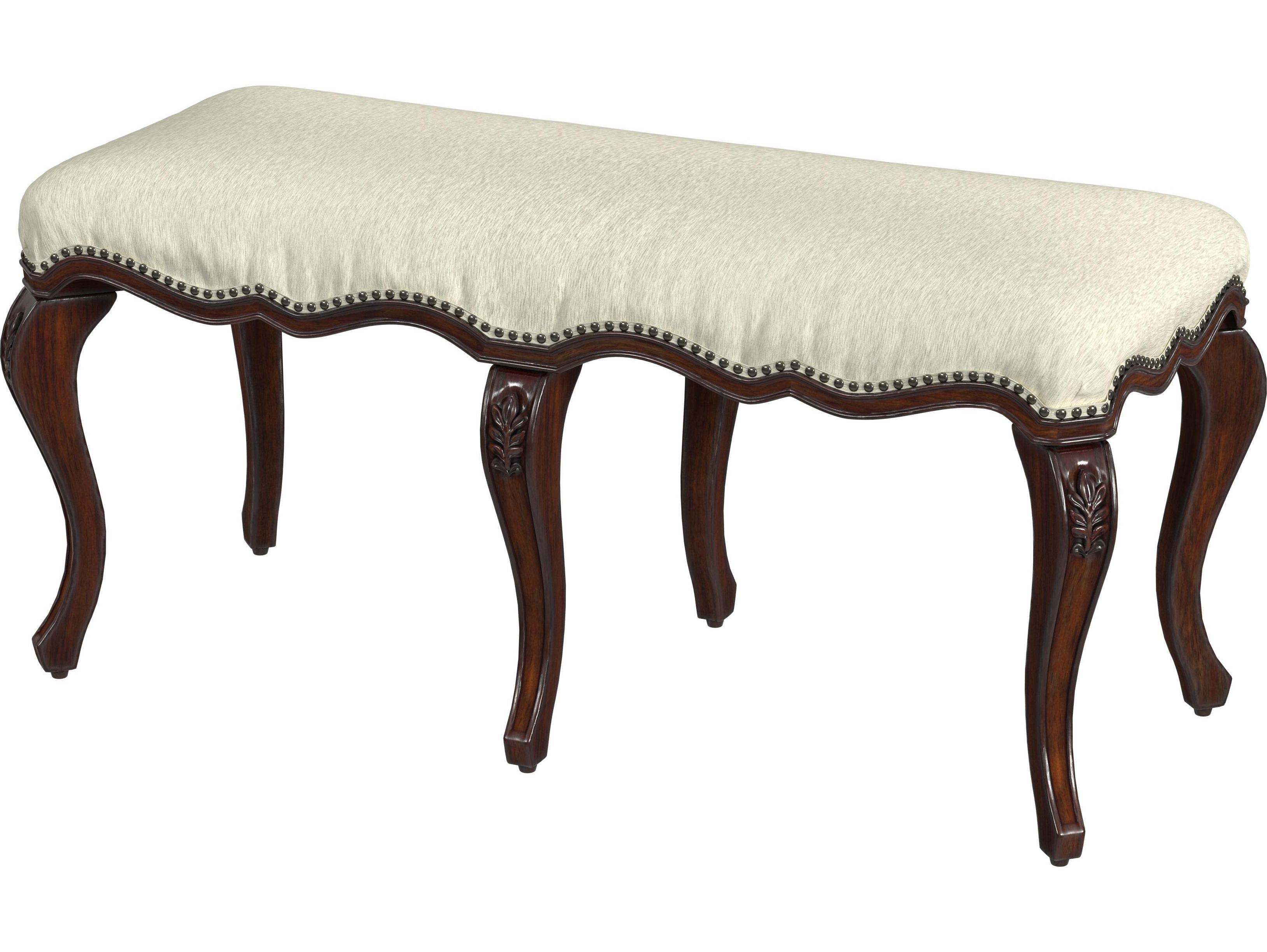 Butler Michelline Cherry Beige Upholstered Accent Bench