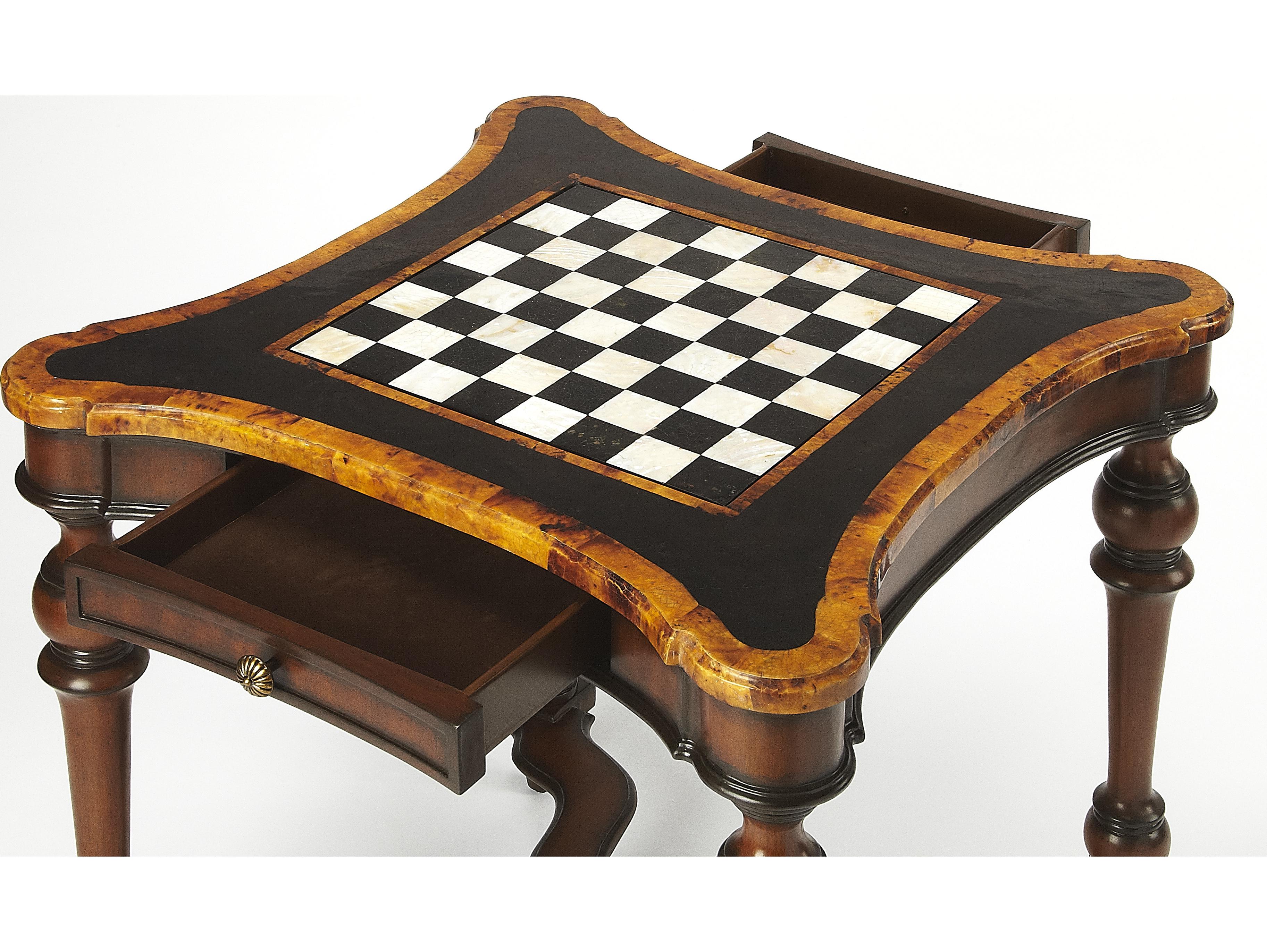 Butler Enrique Brown Mahogany Wood Heritage Game Table