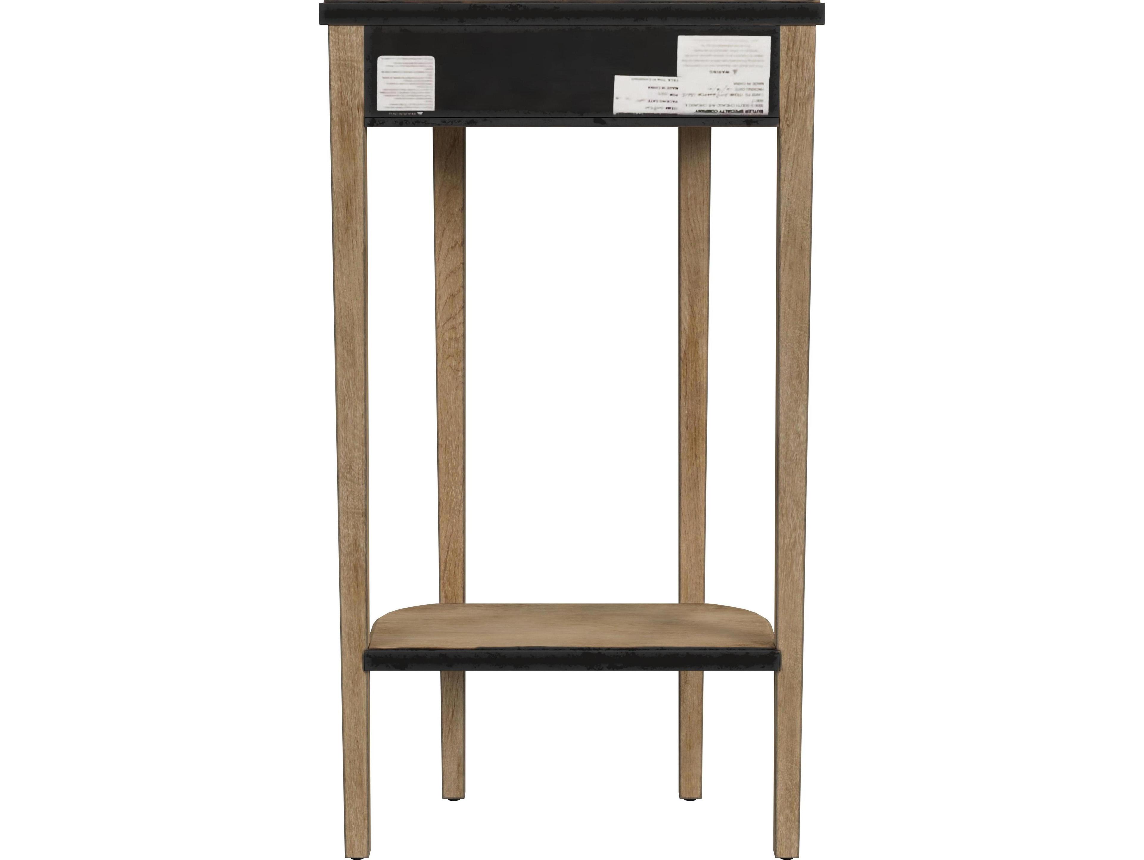 Butler Wendell Demilune Wood Antique Beige Console Table