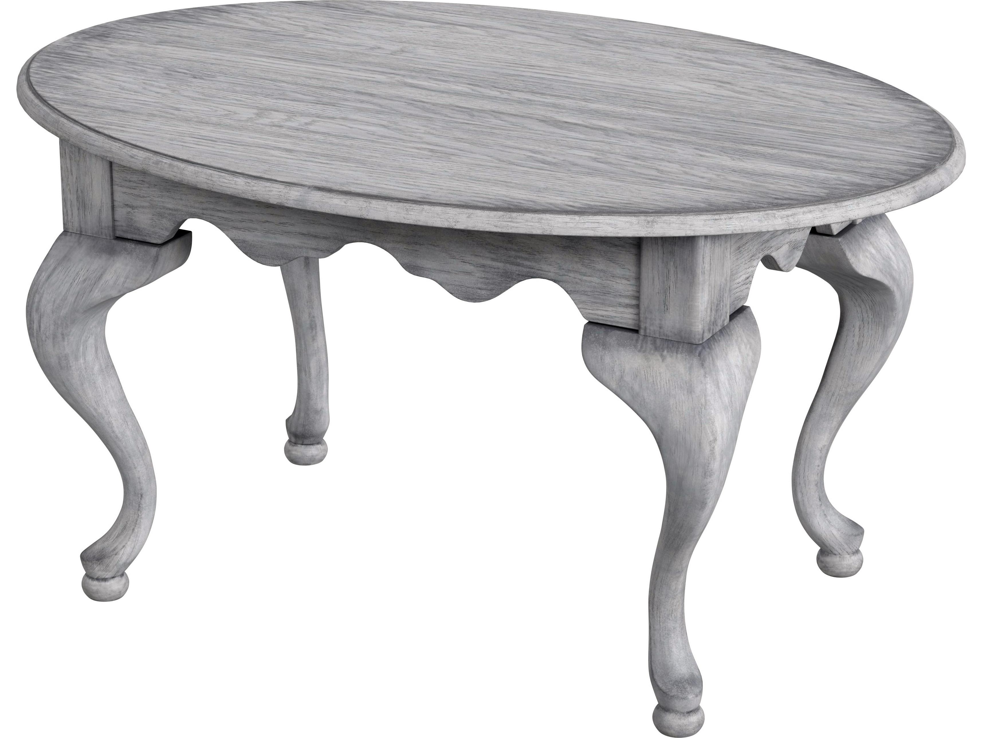Butler Grace Oval Wood Powder Gray Coffee Table
