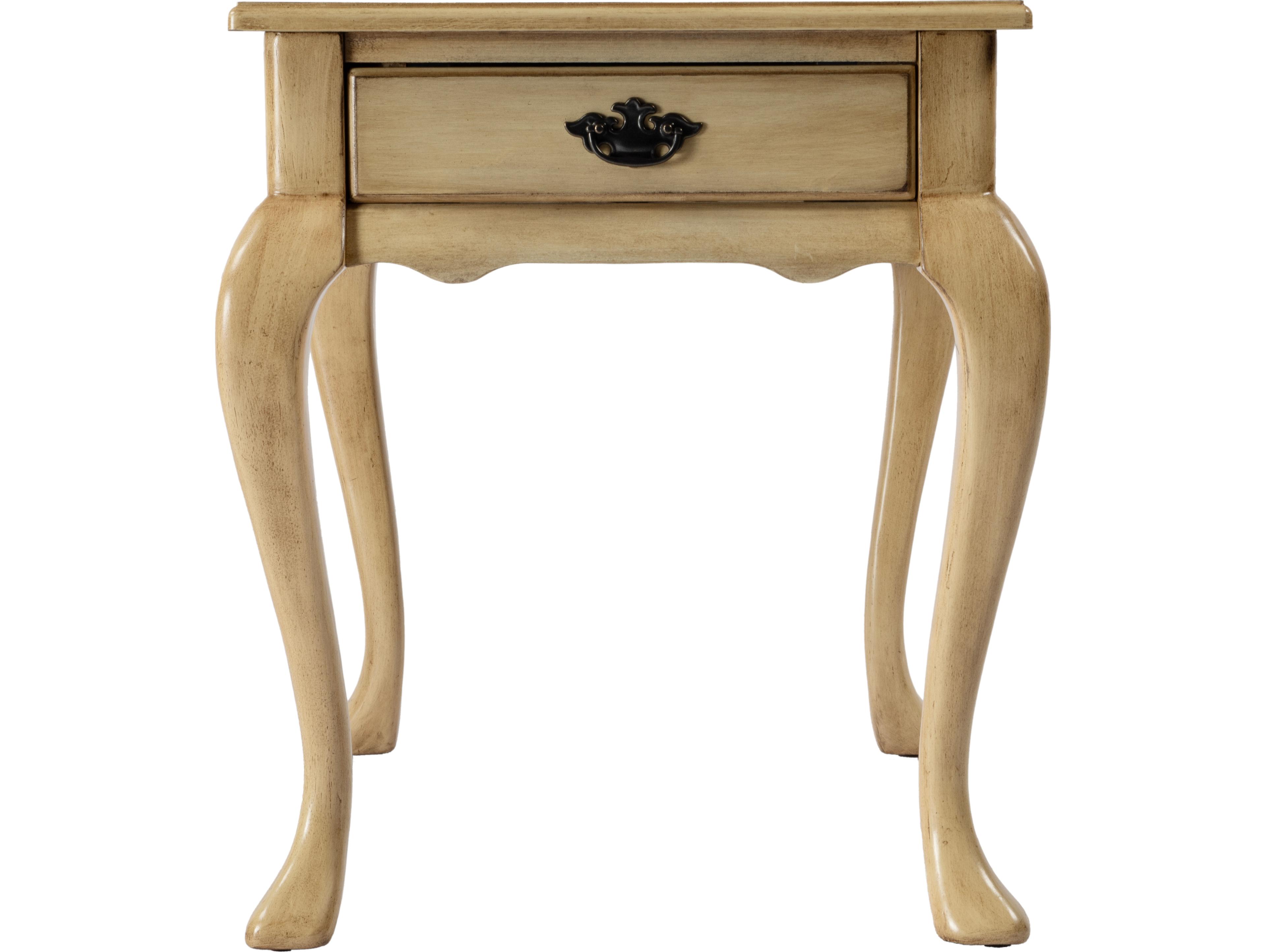 Butler Grace Rectangular Wood Antique Beige End Table