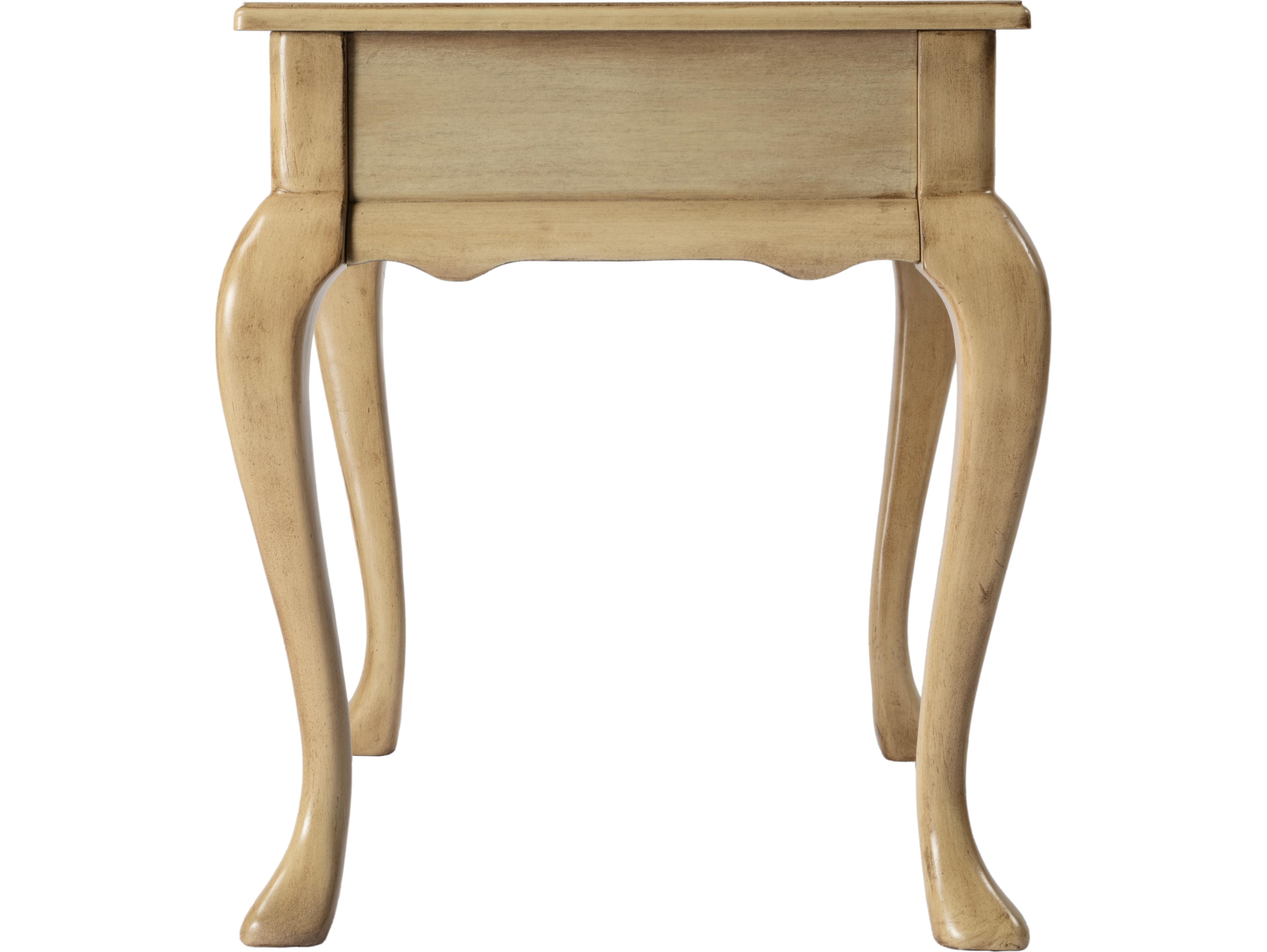 Butler Grace Rectangular Wood Antique Beige End Table
