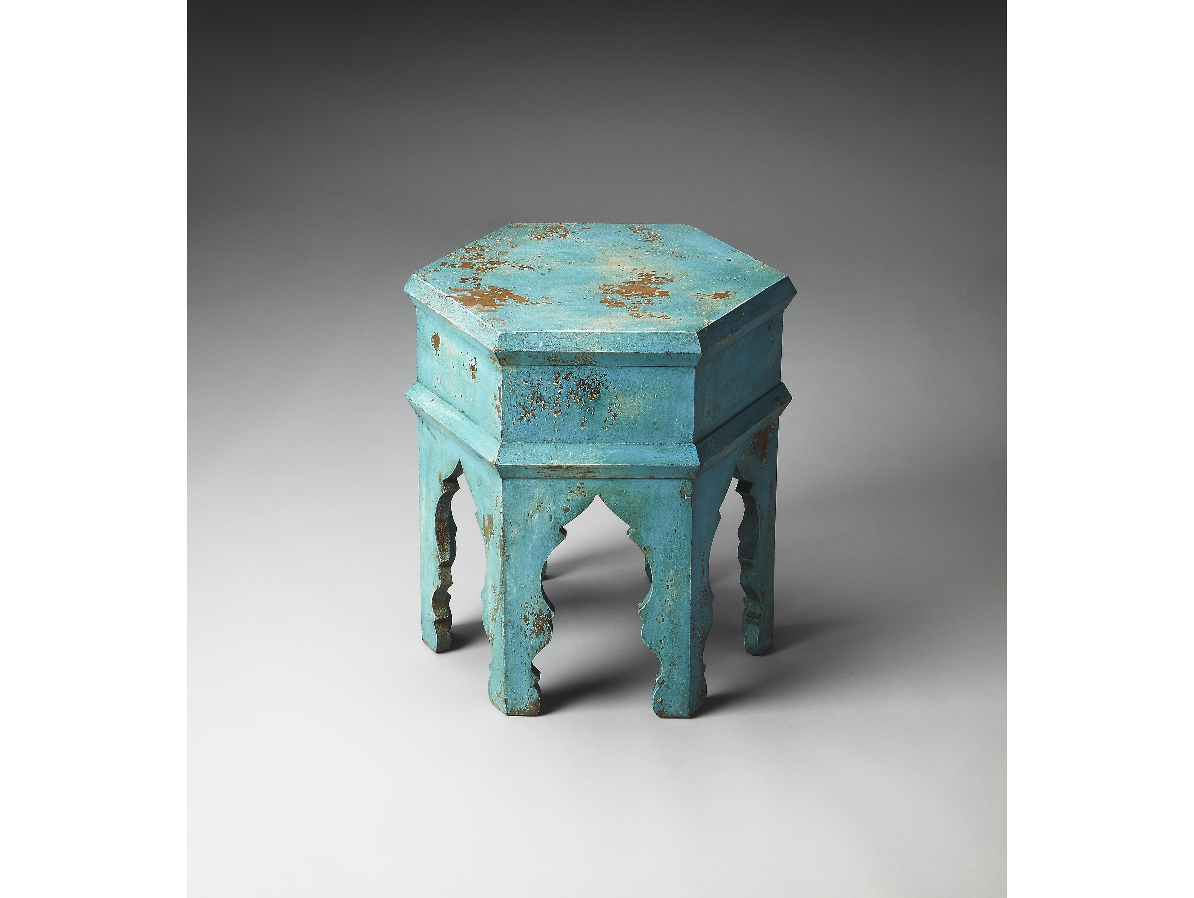 Butler Tangiers Hexagon Wood Artifacts End Table