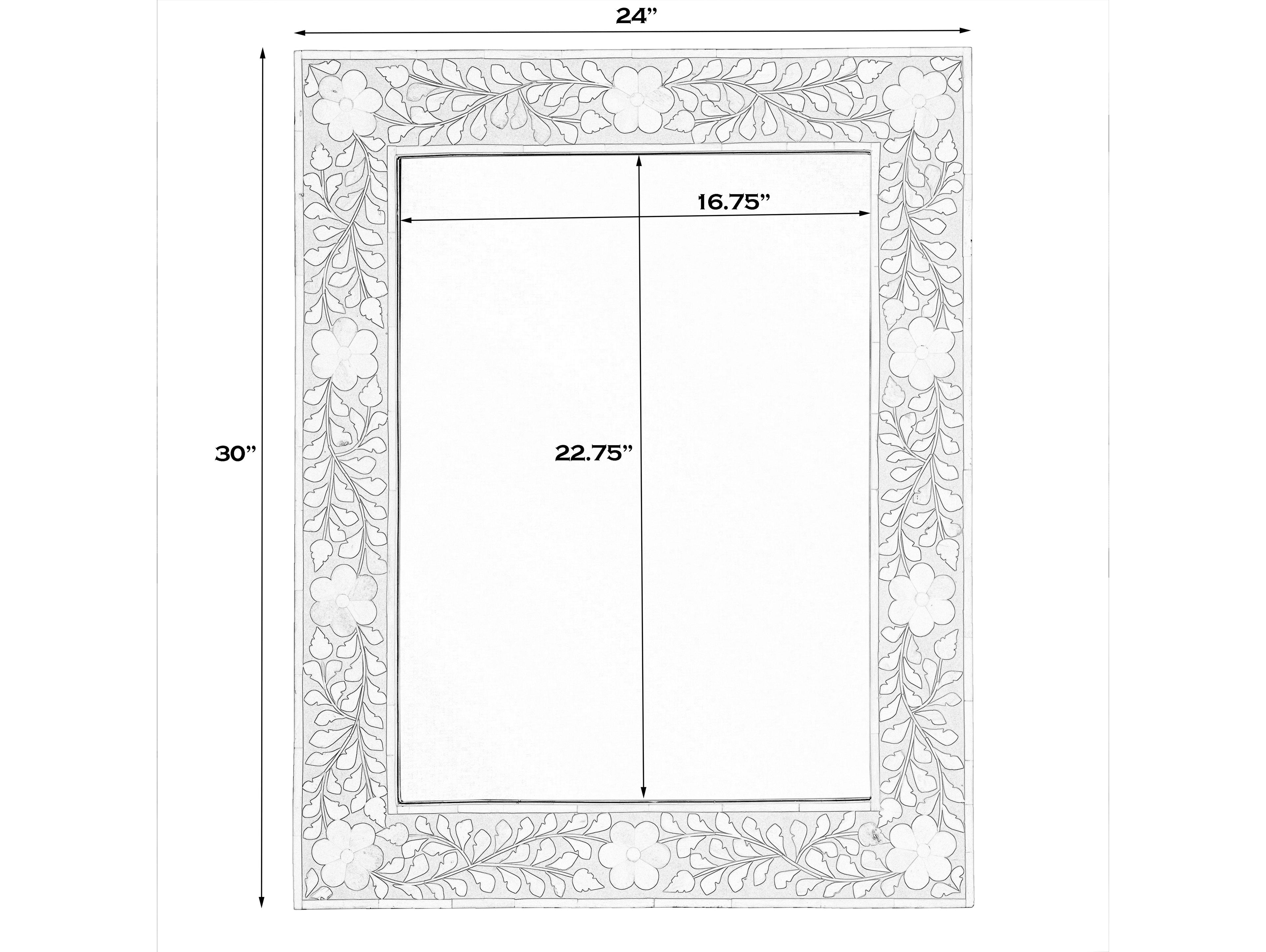Butler Vivienne Pink Rectangular Wall Mirror