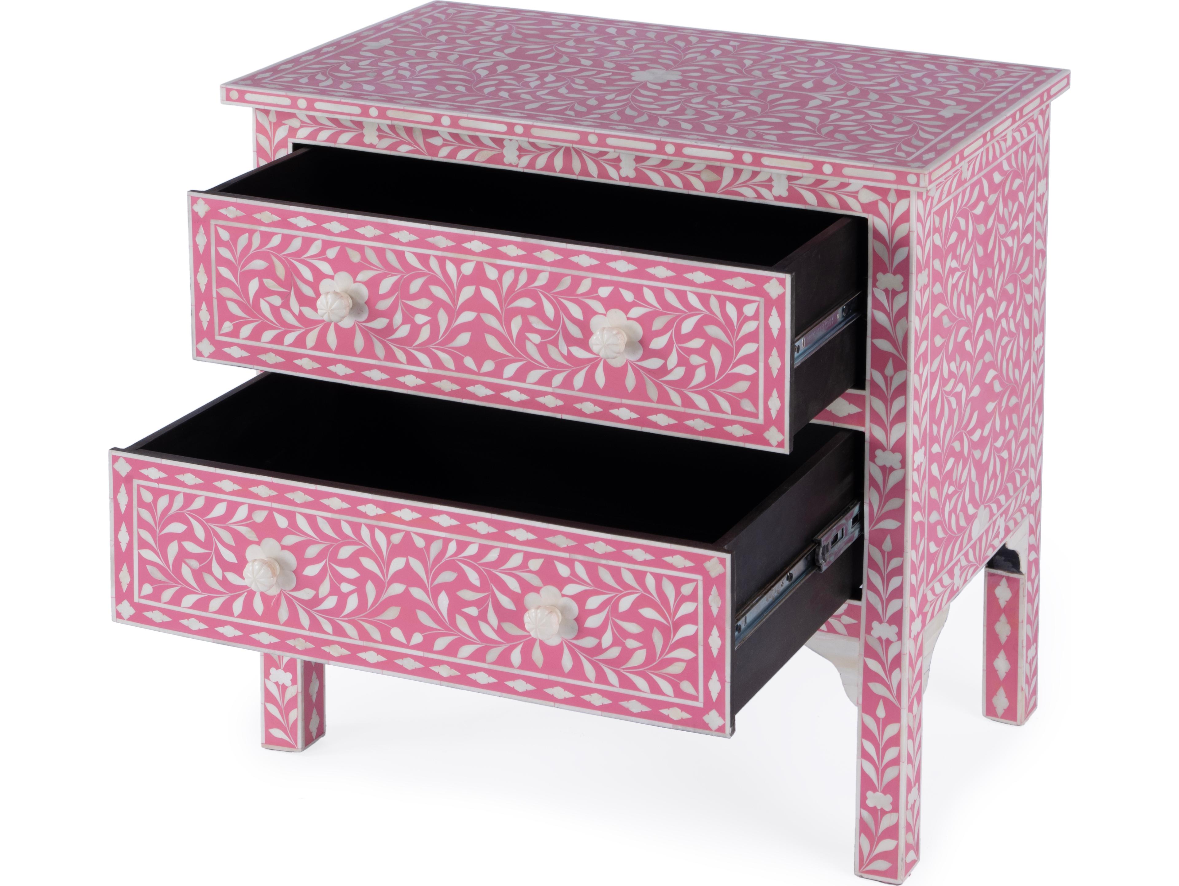 Butler Vivienne Pink Mango Wood Accent Chest