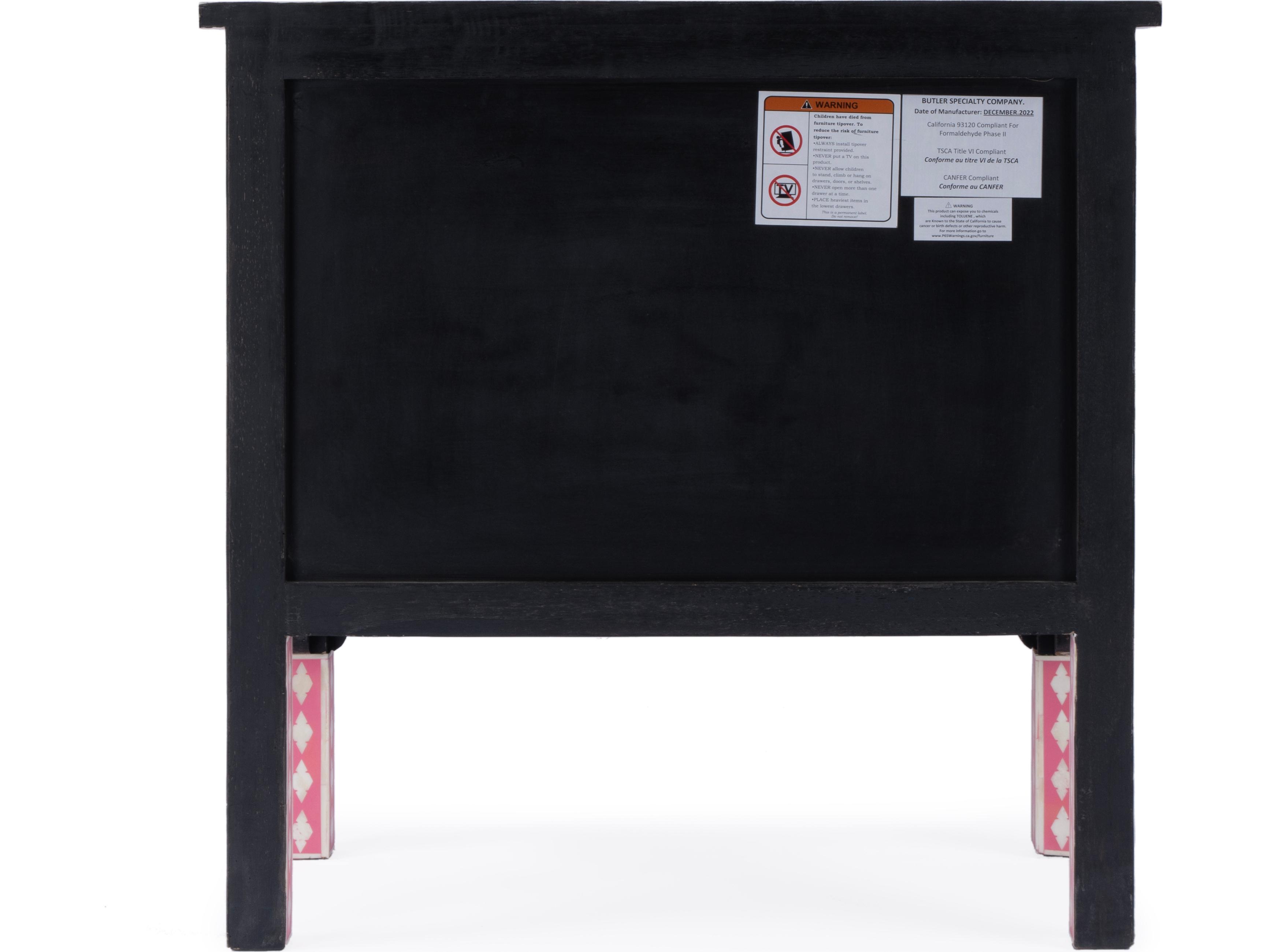 Butler Vivienne Pink Mango Wood Accent Chest